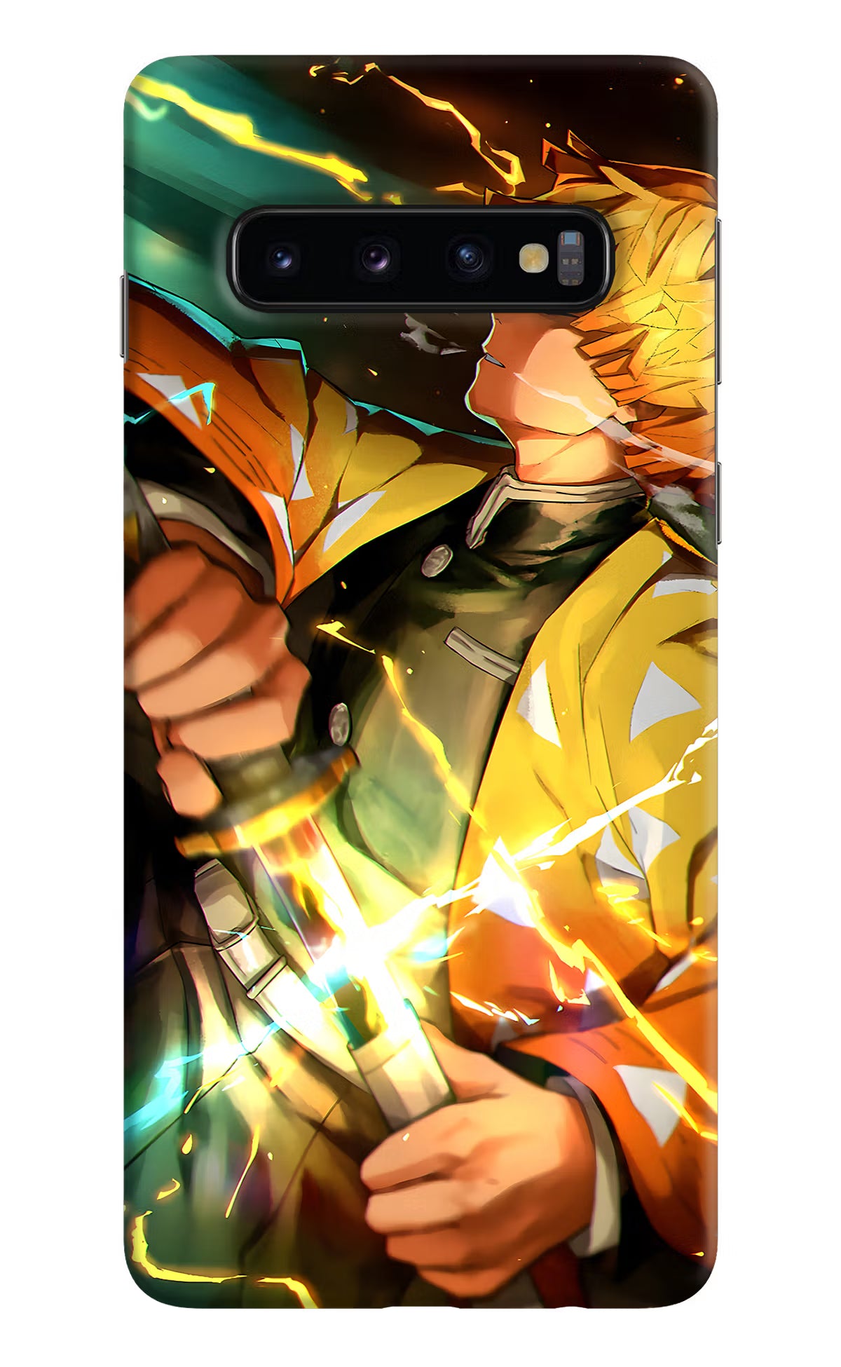 Demon Slayer Samsung S10 Back Cover - Demon Slayer Samsung S10 Hard Case Back Cover by Casekaro Demon Slayer Samsung S10 Hard Case Back Cover by Casekaro