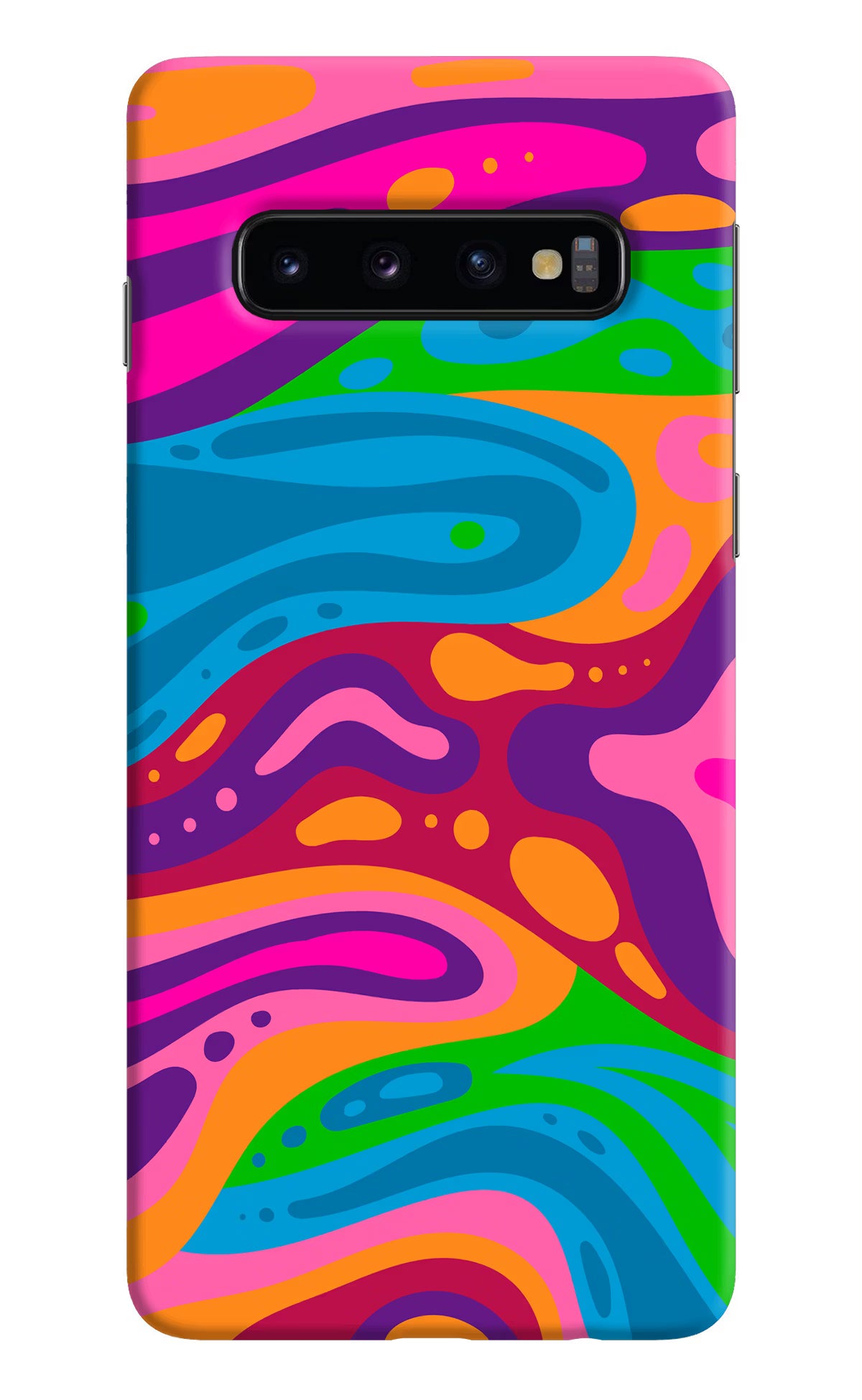 Trippy Pattern Samsung S10 Back Cover - Trippy Pattern Samsung S10 Hard Case Back Cover by Casekaro Trippy Pattern Samsung S10 Hard Case Back Cover by Casekaro