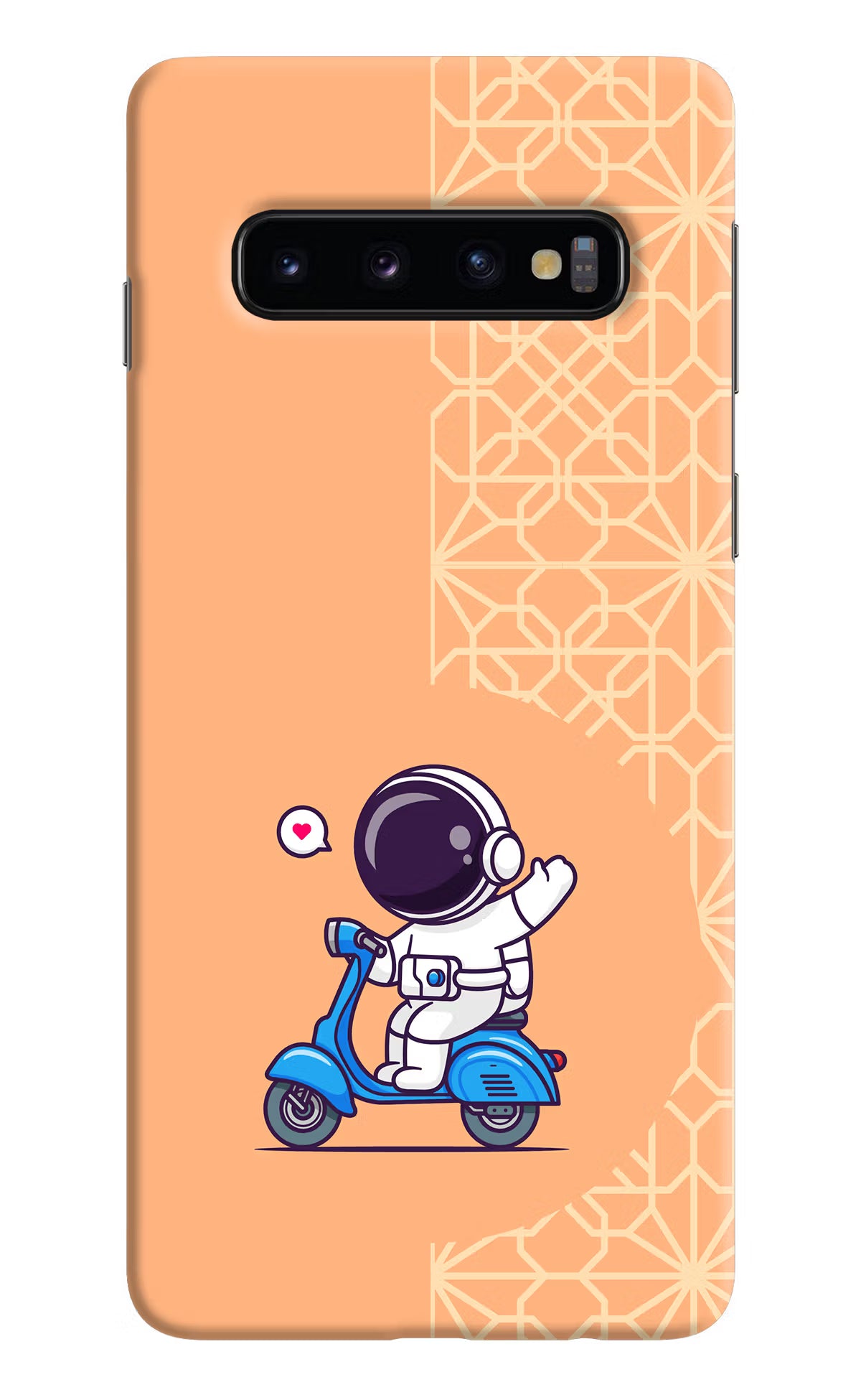 Cute Astronaut Riding Samsung S10 Back Cover - Cute Astronaut Riding Samsung S10 Hard Case Back Cover by Casekaro Cute Astronaut Riding Samsung S10 Hard Case Back Cover by Casekaro