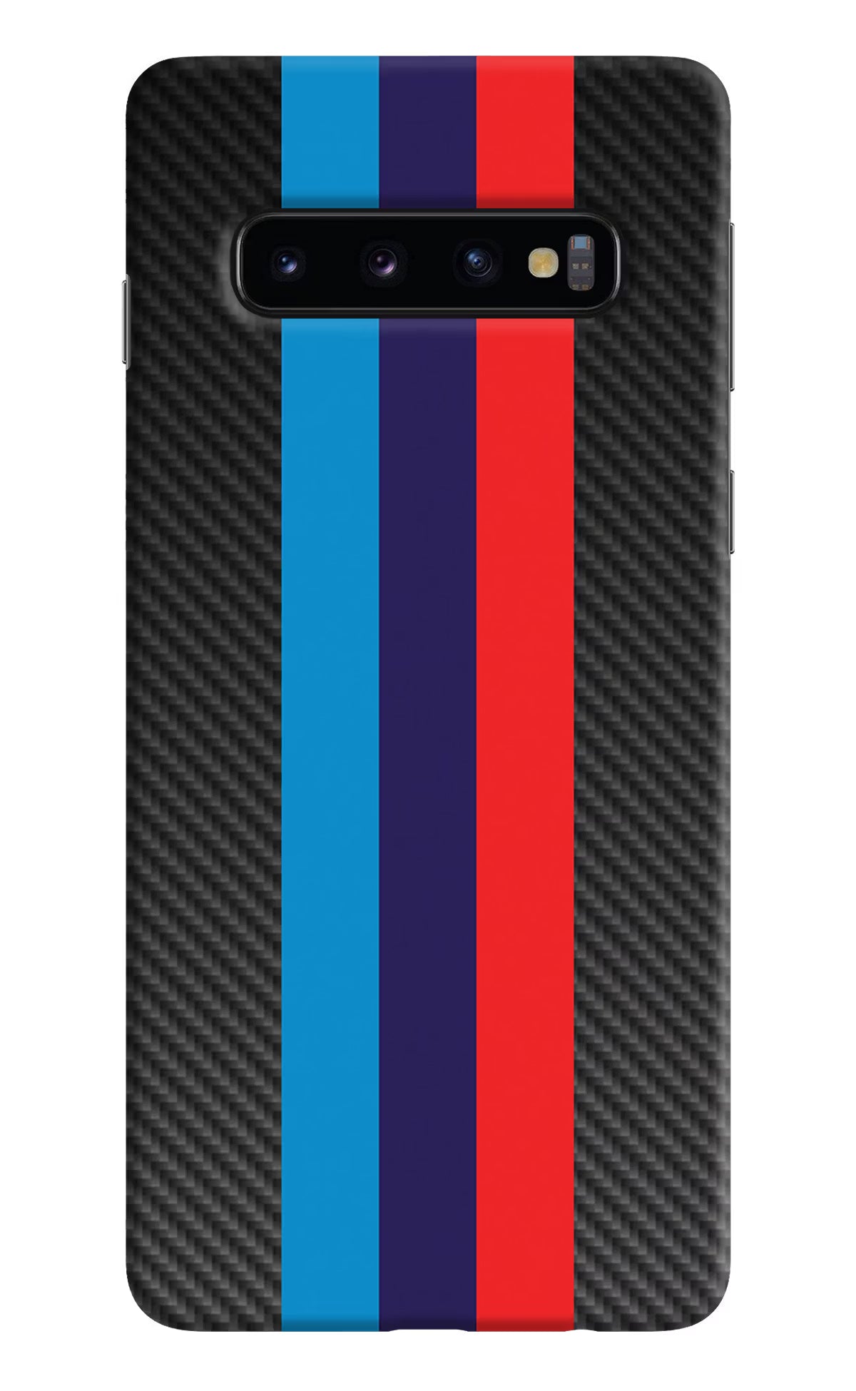 BMW Stripes Pattern Samsung S10 Back Cover - BMW Stripes Pattern Samsung S10 Hard Case Back Cover by Casekaro BMW Stripes Pattern Samsung S10 Hard Case Back Cover by Casekaro
