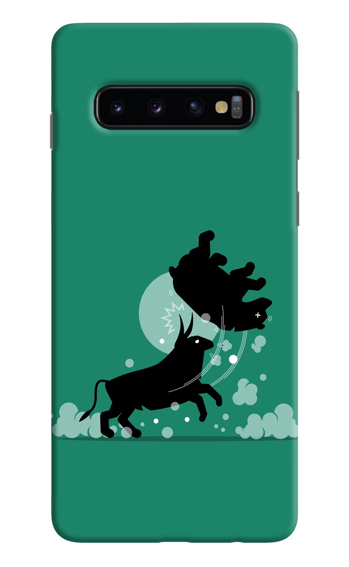 Bull Conqueror Samsung S10 Back Cover - Bull Conqueror Samsung S10 Hard Case Back Cover by Casekaro Bull Conqueror Samsung S10 Hard Case Back Cover by Casekaro