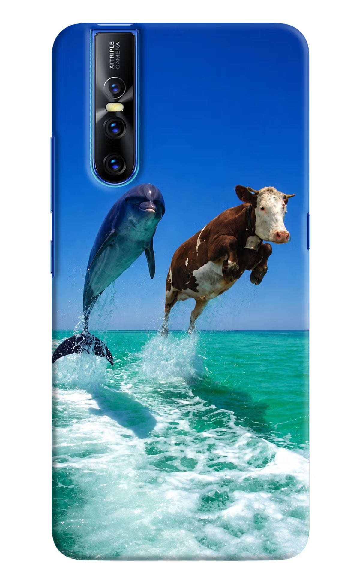 Dolphin vs Cow Vivo V15 Pro Back Cover - Dolphin vs Cow Vivo V15 Pro Back Cover Dolphin vs Cow Vivo V15 Pro Back Cover