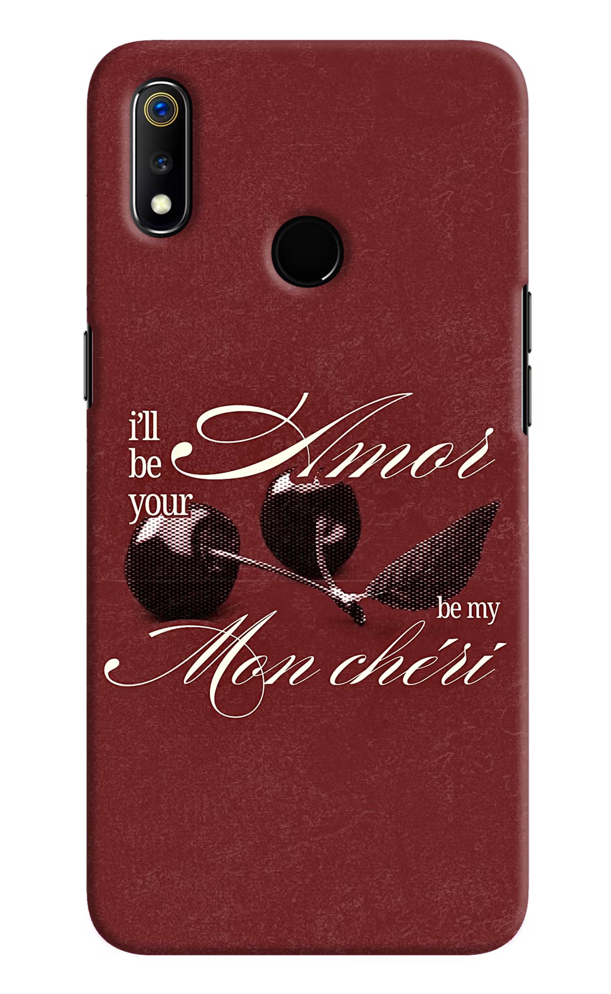 Velvet Cherry Realme 3 Back Cover - Velvet Cherry Realme 3 Back Cover Velvet Cherry Realme 3 Back Cover