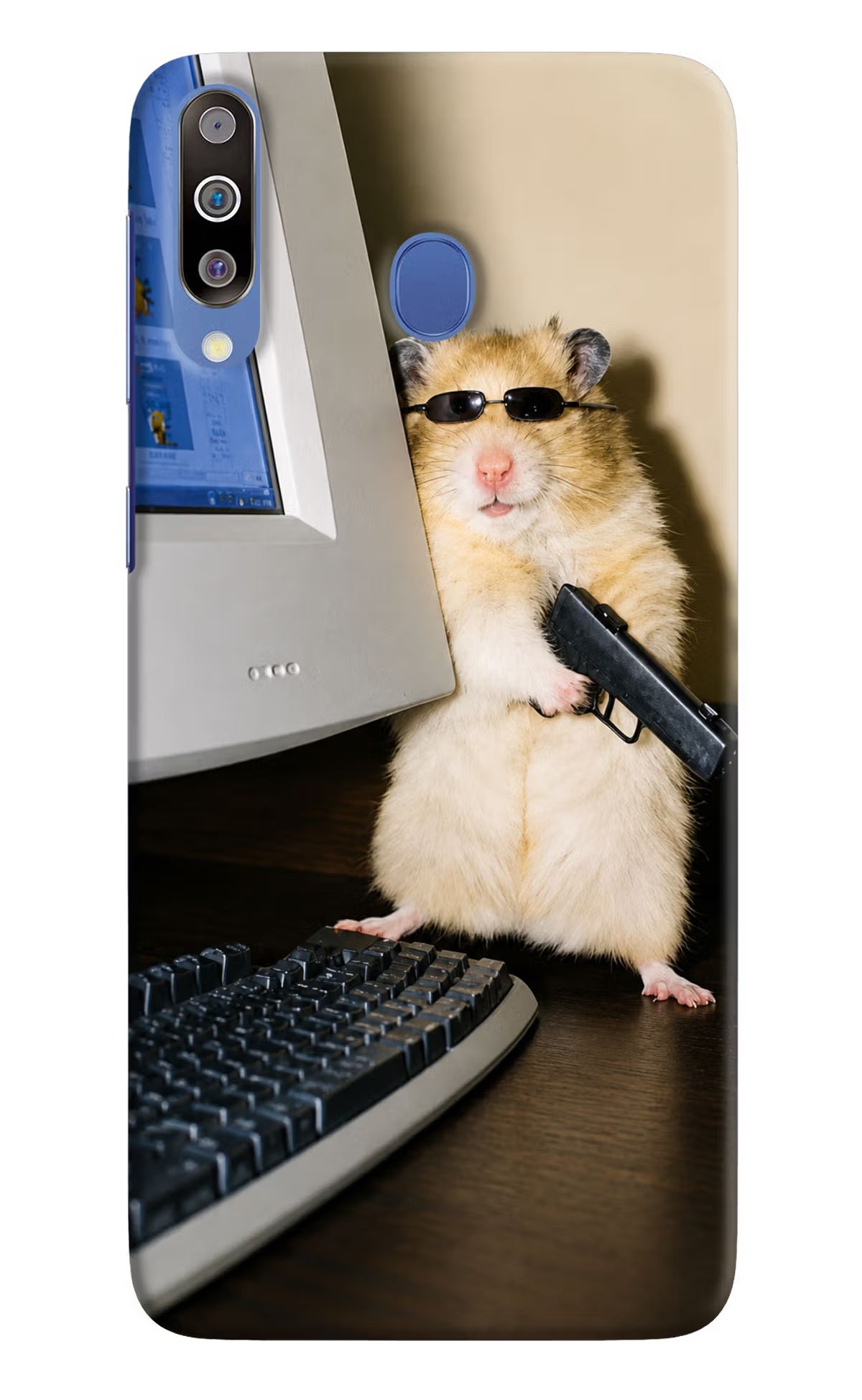 Hacker Hamster Samsung M30/A40s Back Cover - Hacker Hamster Samsung M30/A40s Back Cover Hacker Hamster Samsung M30/A40s Back Cover
