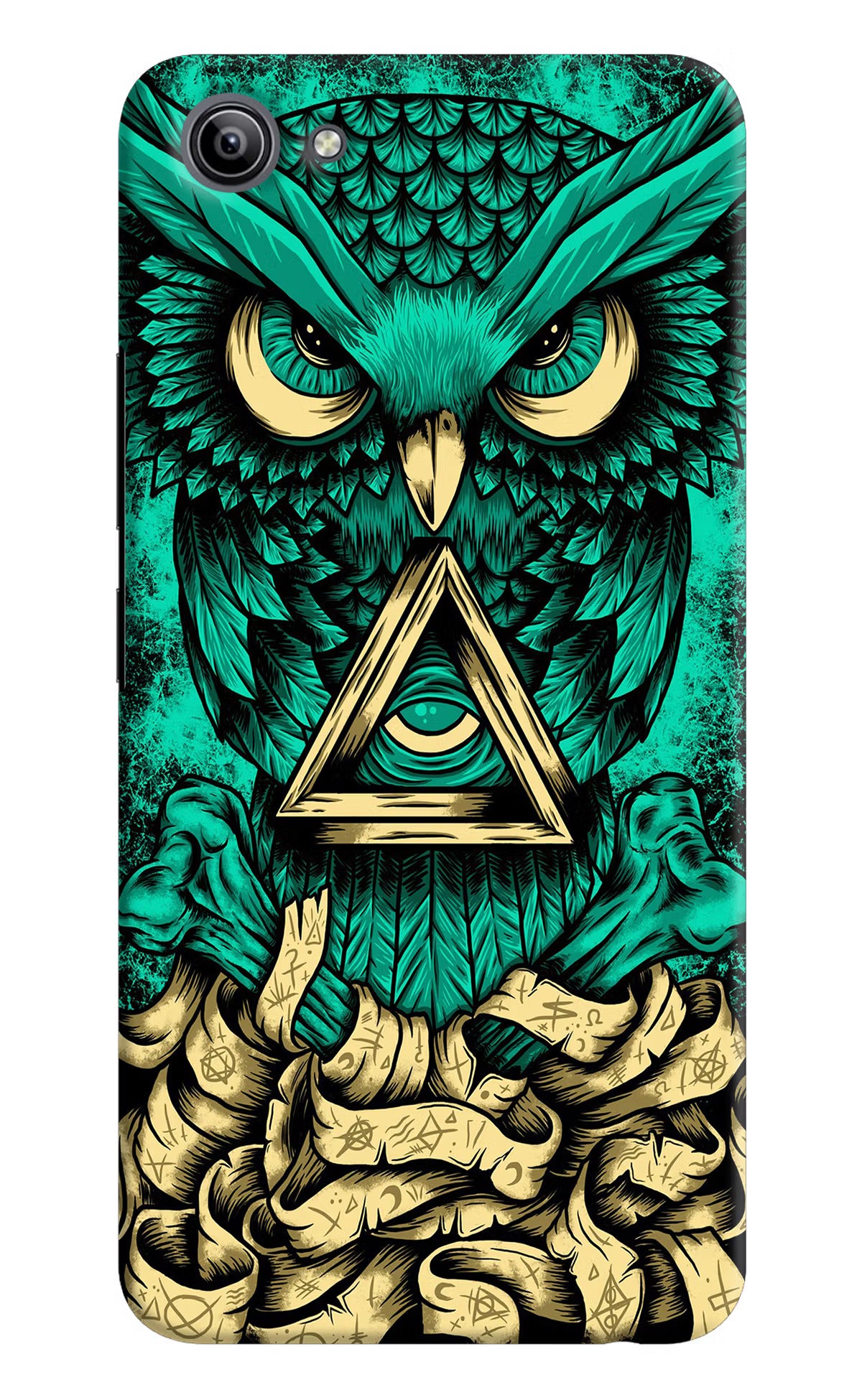 Green Owl Vivo Y81i Back Cover - Green Owl Vivo Y81i Hard Case Back Cover by Casekaro Green Owl Vivo Y81i Hard Case Back Cover by Casekaro