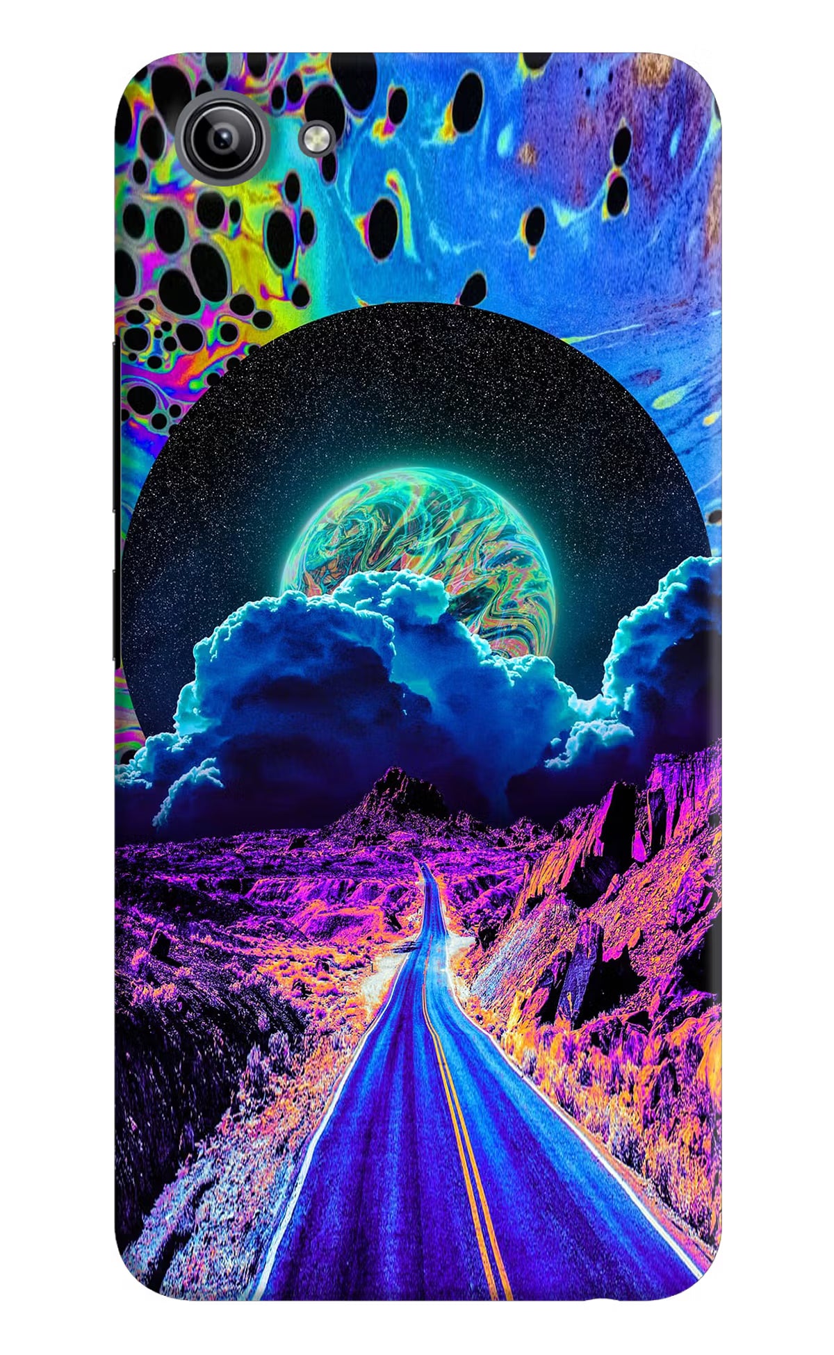 Psychedelic Painting Vivo Y81i Back Cover - Psychedelic Painting Vivo Y81i Hard Case Back Cover by Casekaro Psychedelic Painting Vivo Y81i Hard Case Back Cover by Casekaro
