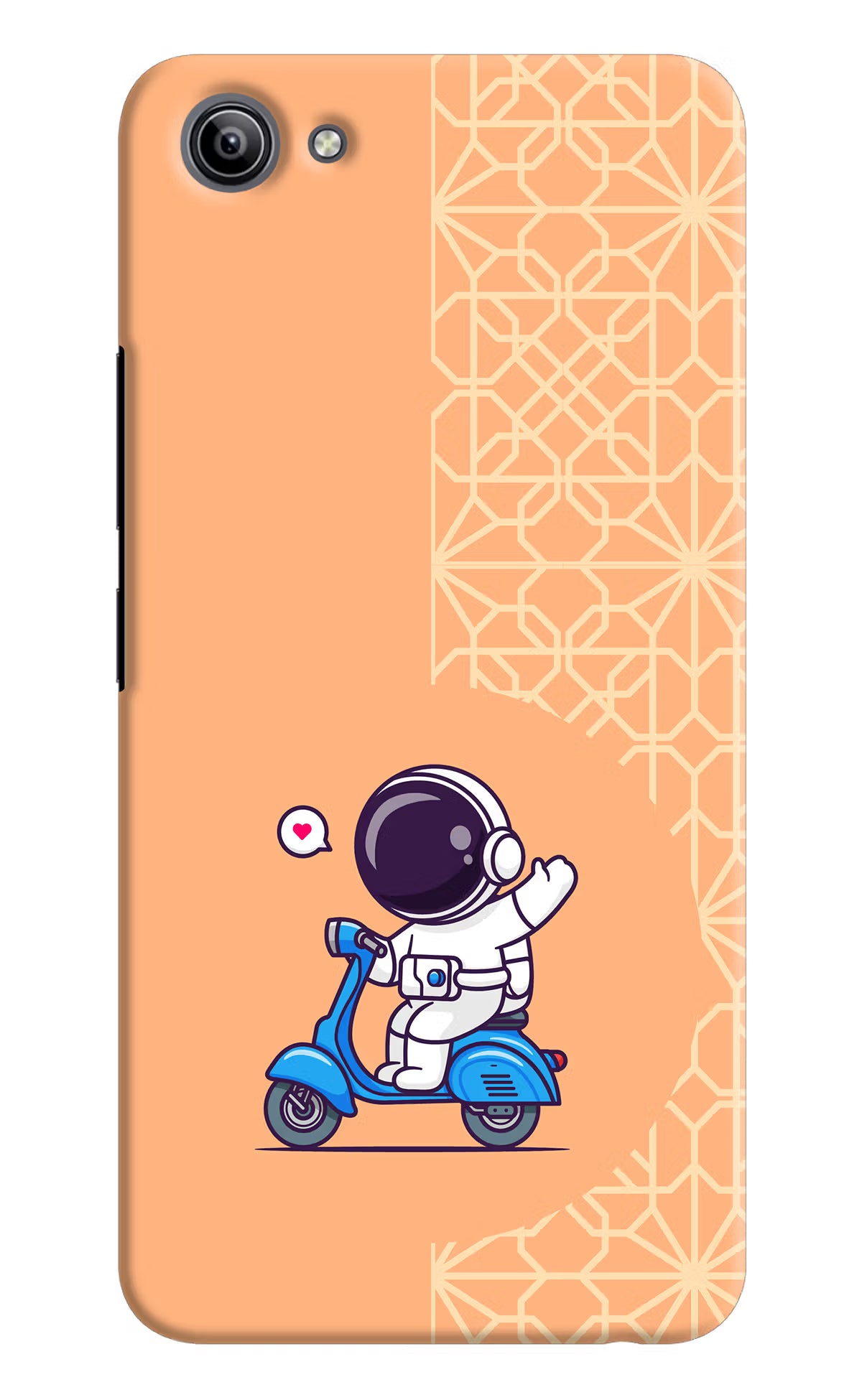 Cute Astronaut Riding Vivo Y81i Back Cover - Cute Astronaut Riding Vivo Y81i Hard Case Back Cover by Casekaro Cute Astronaut Riding Vivo Y81i Hard Case Back Cover by Casekaro