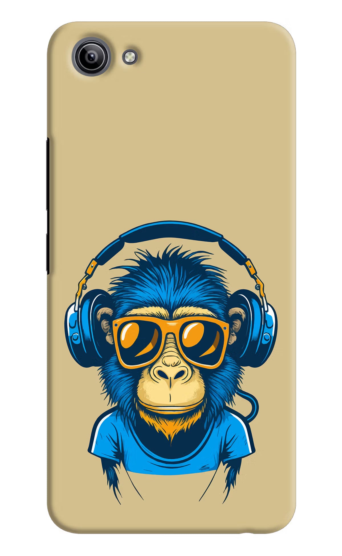 Monkey Headphone Vivo Y81i Back Cover - Monkey Headphone Vivo Y81i Hard Case Back Cover by Casekaro Monkey Headphone Vivo Y81i Hard Case Back Cover by Casekaro