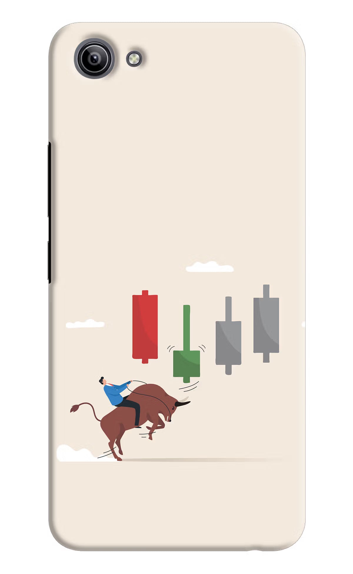 Bull Trading Momentum Vivo Y81i Back Cover - Bull Trading Momentum Vivo Y81i Hard Case Back Cover by Casekaro Bull Trading Momentum Vivo Y81i Hard Case Back Cover by Casekaro