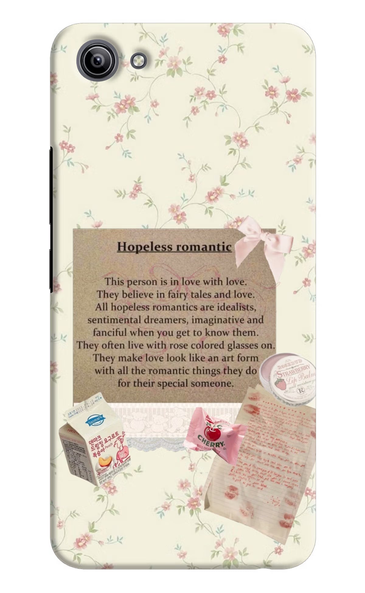 Hopeless Romantic Vivo Y81i Back Cover - Hopeless Romantic Vivo Y81i Hard Case Back Cover by Casekaro Hopeless Romantic Vivo Y81i Hard Case Back Cover by Casekaro