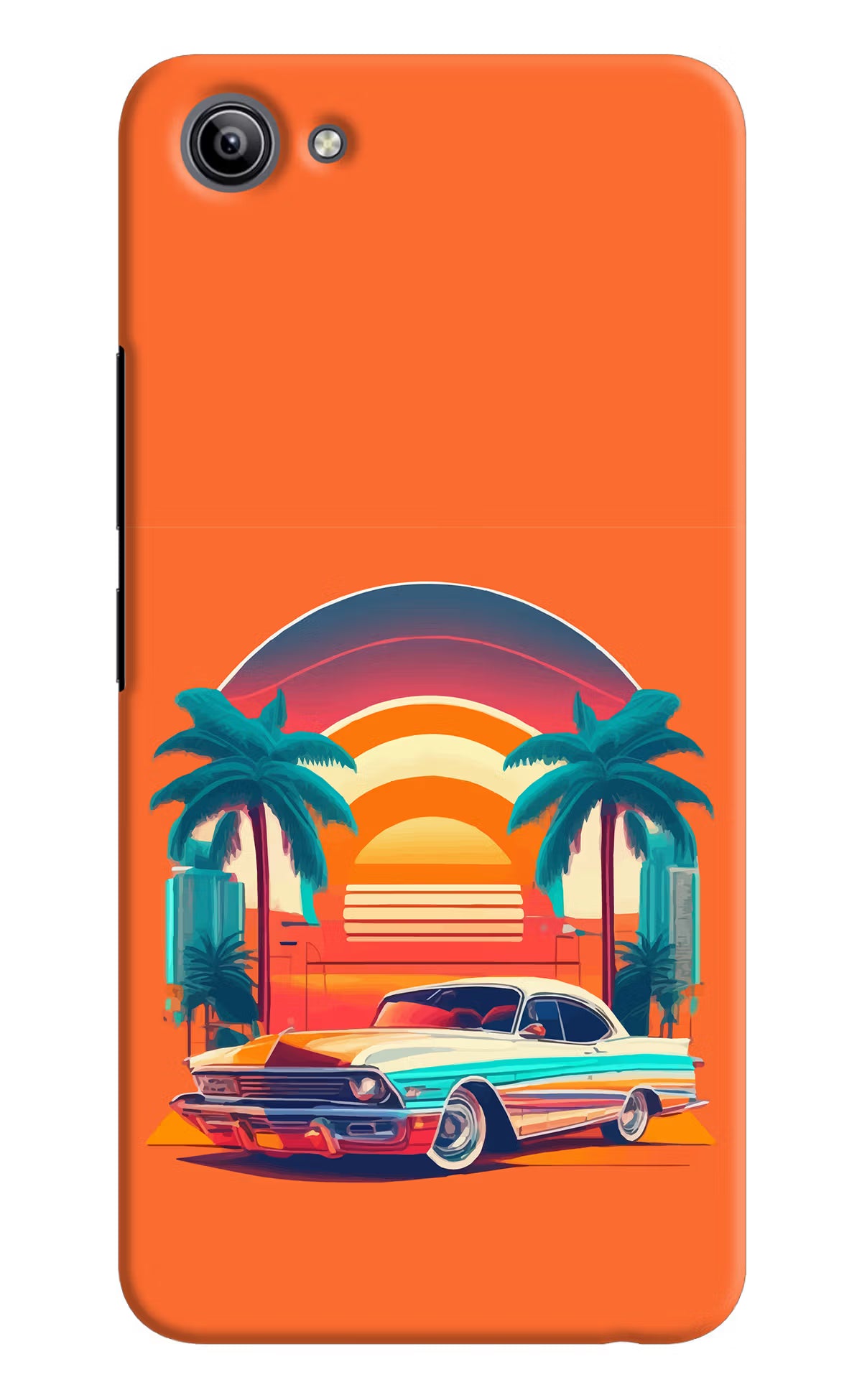 Palm Drive 80s Vivo Y81i Back Cover - Palm Drive 80s Vivo Y81i Hard Case Back Cover by Casekaro Palm Drive 80s Vivo Y81i Hard Case Back Cover by Casekaro