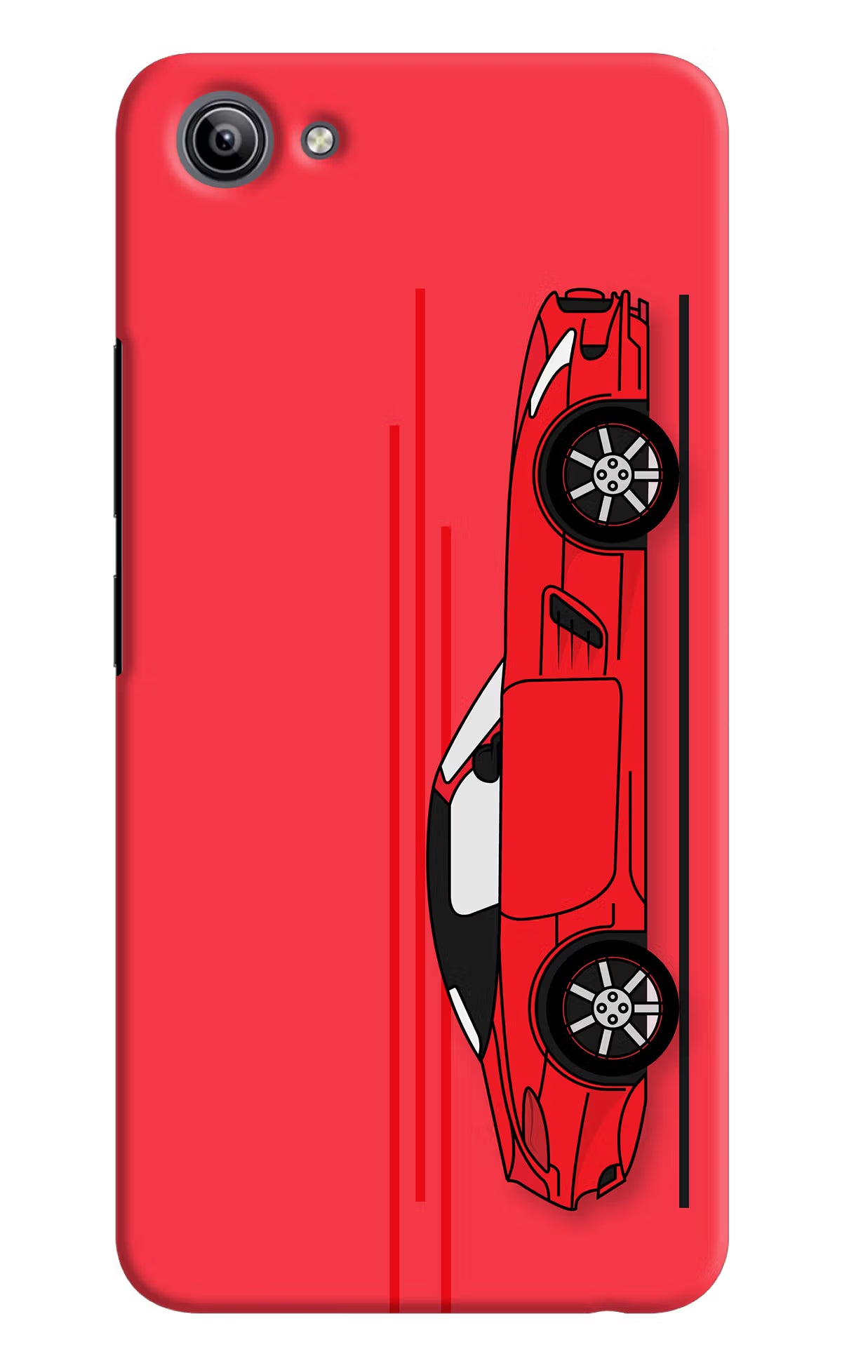 Red Velocity Vivo Y81i Back Cover - Red Velocity Vivo Y81i Hard Case Back Cover by Casekaro Red Velocity Vivo Y81i Hard Case Back Cover by Casekaro