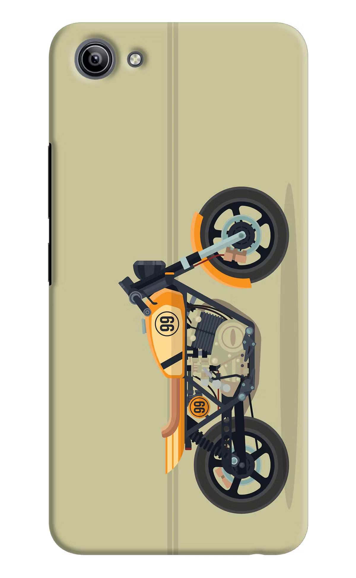 Vertical Speedster Vivo Y81i Back Cover - Vertical Speedster Vivo Y81i Hard Case Back Cover by Casekaro Vertical Speedster Vivo Y81i Hard Case Back Cover by Casekaro