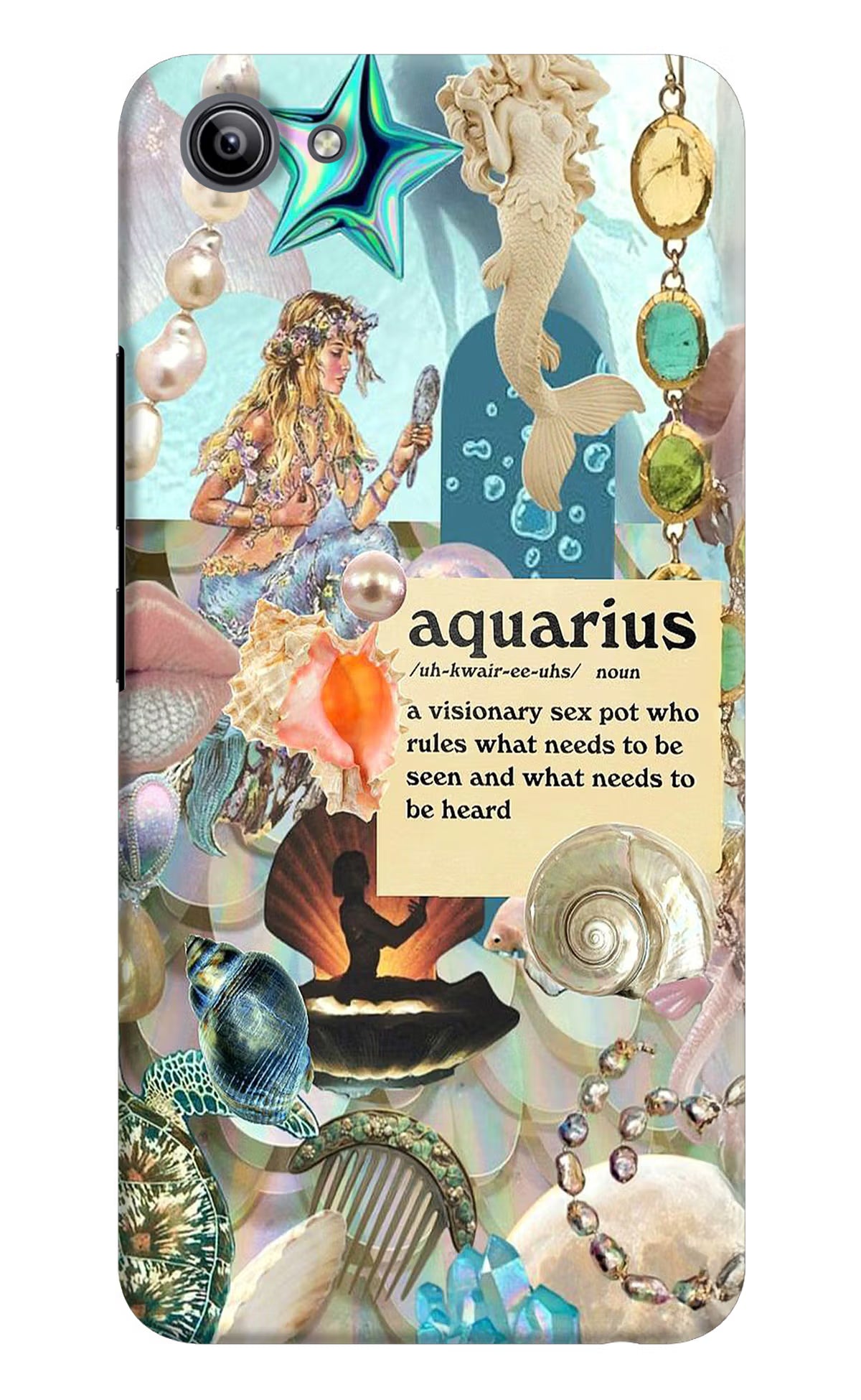 Aquarius Zodiac Vivo Y81i Back Cover - Aquarius Zodiac Vivo Y81i Hard Case Back Cover by Casekaro Aquarius Zodiac Vivo Y81i Hard Case Back Cover by Casekaro
