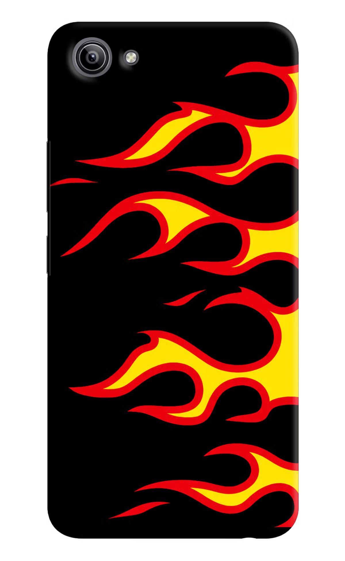 Side Sweep Flames Vivo Y81i Back Cover - Side Sweep Flames Vivo Y81i Hard Case Back Cover by Casekaro Side Sweep Flames Vivo Y81i Hard Case Back Cover by Casekaro