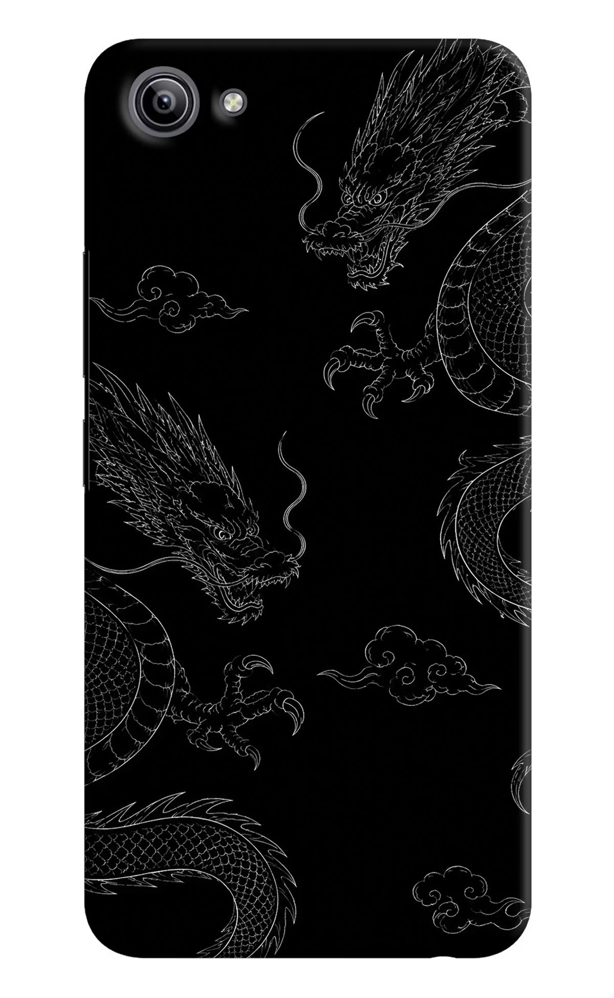 Twin Dragons Vivo Y81i Back Cover - Twin Dragons Vivo Y81i Hard Case Back Cover by Casekaro Twin Dragons Vivo Y81i Hard Case Back Cover by Casekaro