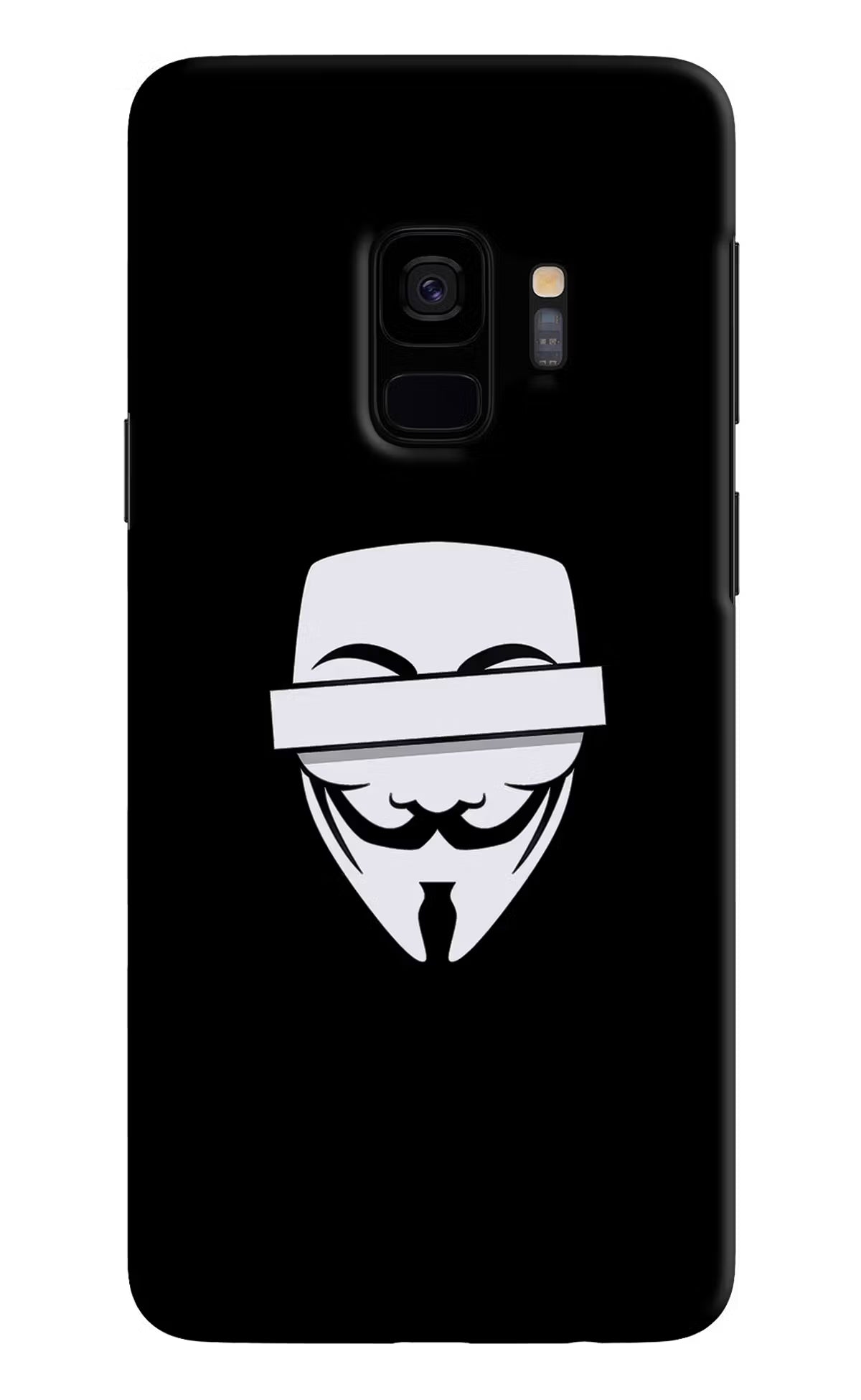 Anonymous Face Samsung S9 Back Cover - Anonymous Face Samsung S9 Hard Case Back Cover by Casekaro Anonymous Face Samsung S9 Hard Case Back Cover by Casekaro