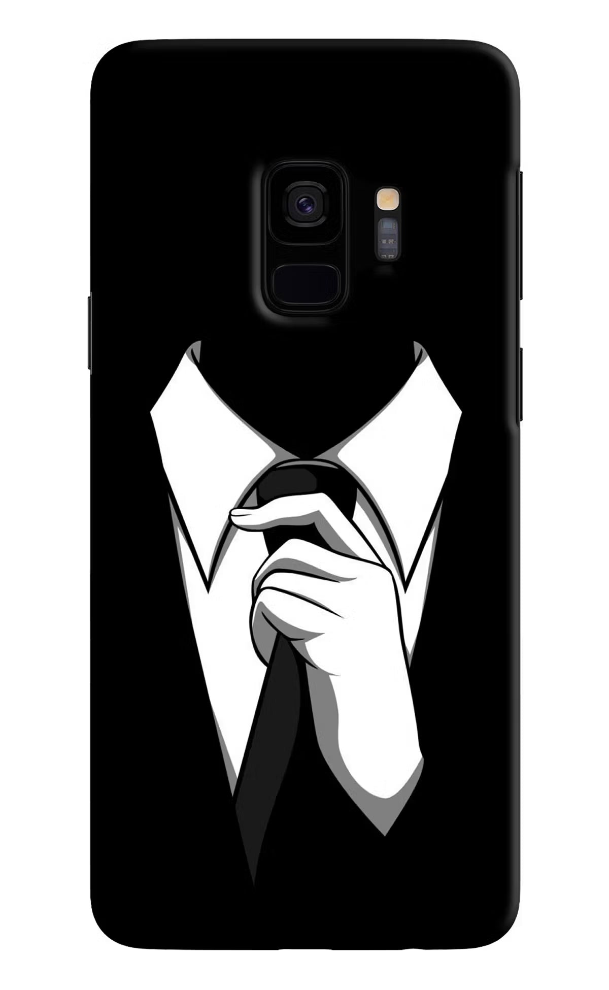 Black Tie Samsung S9 Back Cover - Black Tie Samsung S9 Hard Case Back Cover by Casekaro Black Tie Samsung S9 Hard Case Back Cover by Casekaro