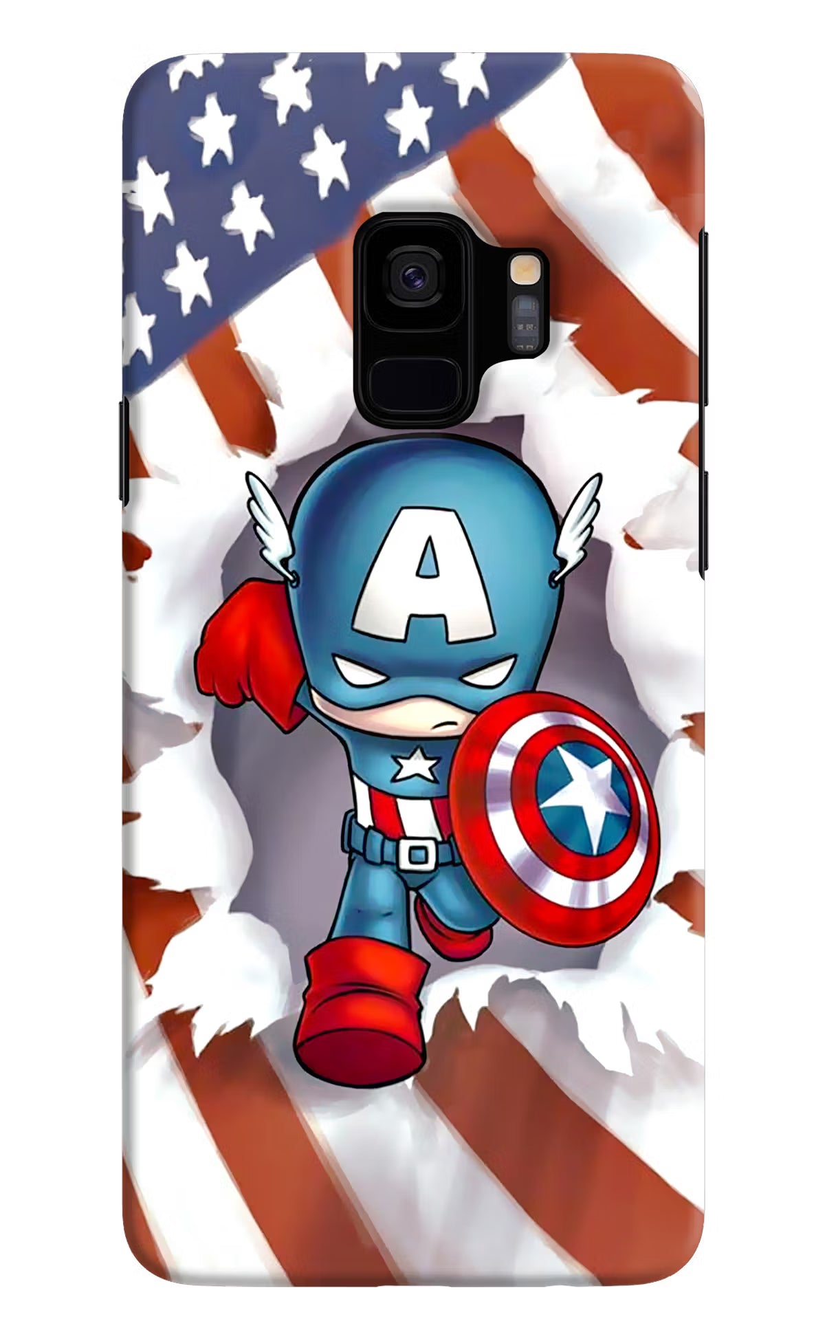 Captain America Samsung S9 Back Cover - Captain America Samsung S9 Hard Case Back Cover by Casekaro Captain America Samsung S9 Hard Case Back Cover by Casekaro