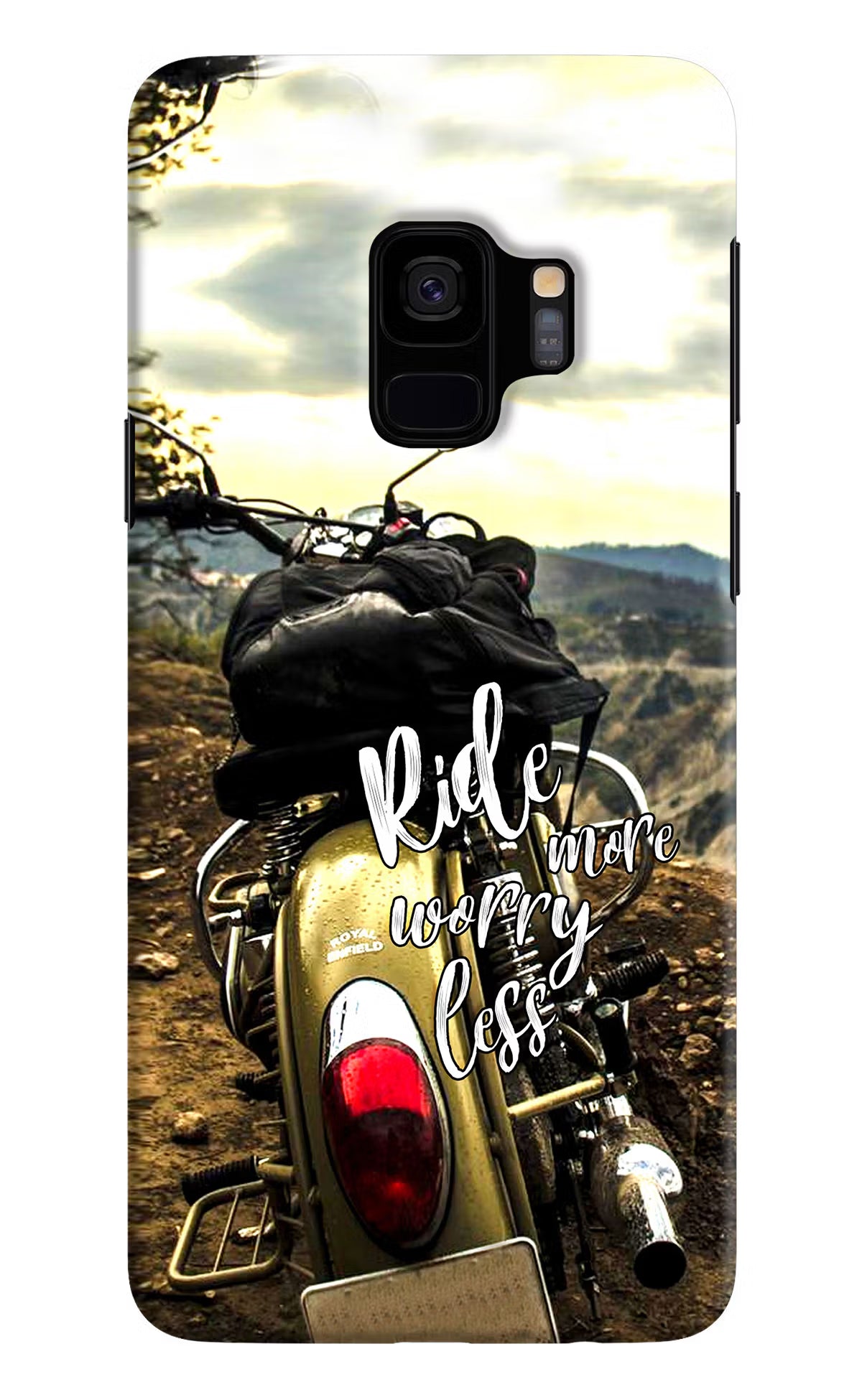 Ride More Worry Less Samsung S9 Back Cover - Ride More Worry Less Samsung S9 Hard Case Back Cover by Casekaro Ride More Worry Less Samsung S9 Hard Case Back Cover by Casekaro