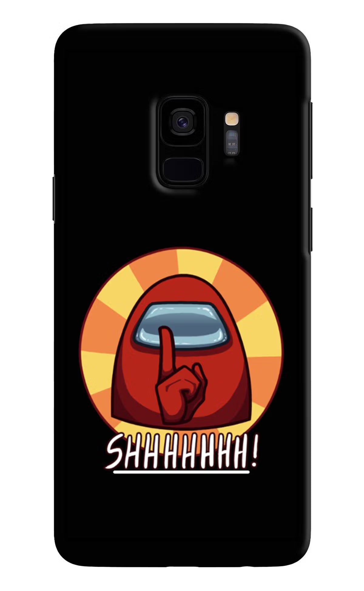 Among Us Shhh! Samsung S9 Back Cover - Among Us Shhh! Samsung S9 Hard Case Back Cover by Casekaro Among Us Shhh! Samsung S9 Hard Case Back Cover by Casekaro