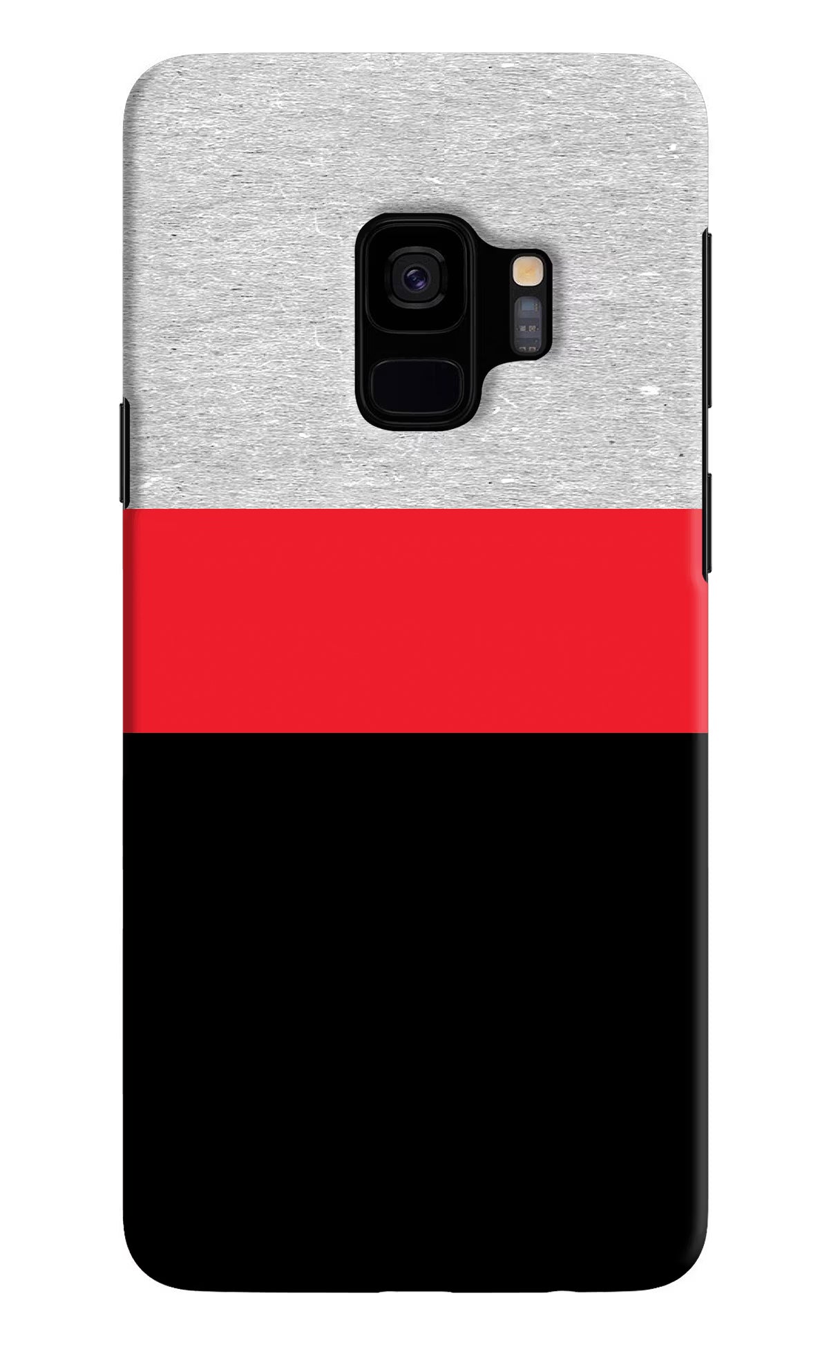 Tri Color Pattern Samsung S9 Back Cover - Tri Color Pattern Samsung S9 Hard Case Back Cover by Casekaro Tri Color Pattern Samsung S9 Hard Case Back Cover by Casekaro