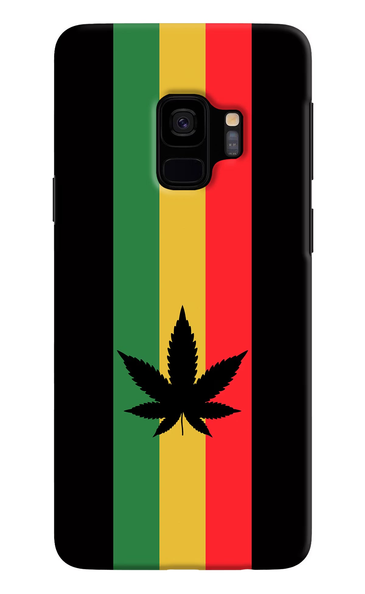 Weed Flag Samsung S9 Back Cover - Weed Flag Samsung S9 Hard Case Back Cover by Casekaro Weed Flag Samsung S9 Hard Case Back Cover by Casekaro