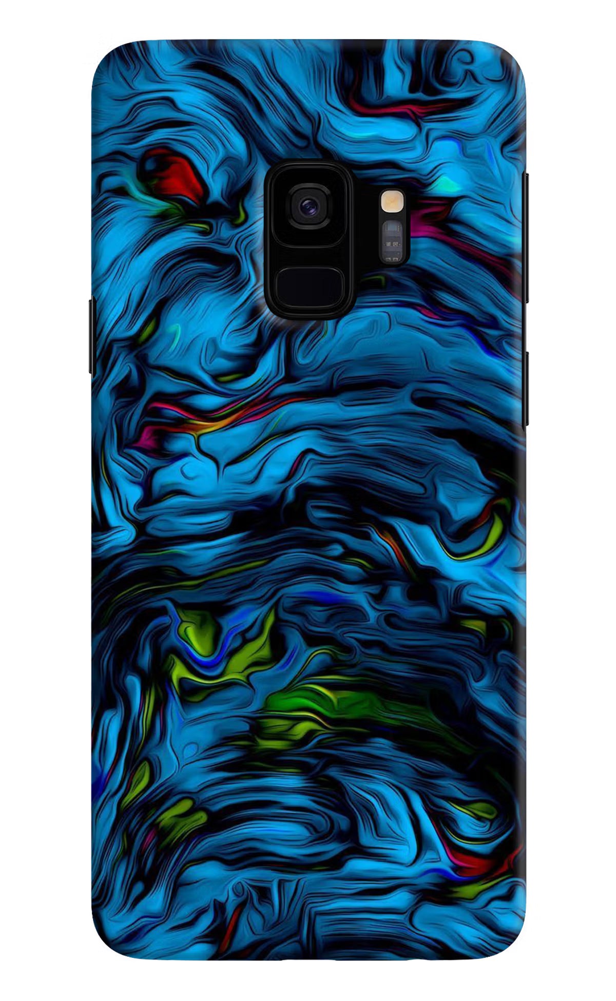 Dark Blue Abstract Samsung S9 Back Cover - Dark Blue Abstract Samsung S9 Hard Case Back Cover by Casekaro Dark Blue Abstract Samsung S9 Hard Case Back Cover by Casekaro