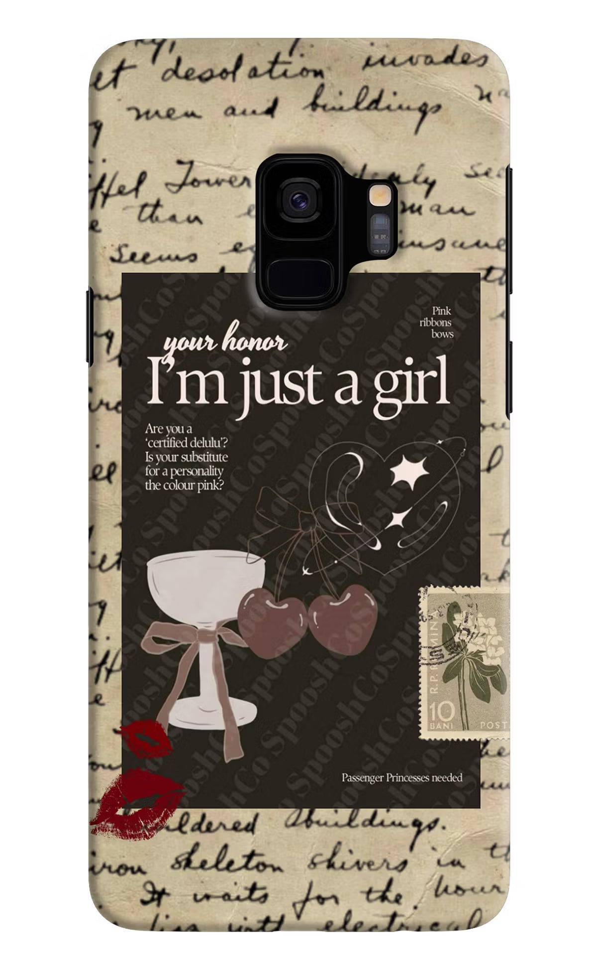 I am just a girl Samsung S9 Back Cover - I am just a girl Samsung S9 Hard Case Back Cover by Casekaro I am just a girl Samsung S9 Hard Case Back Cover by Casekaro