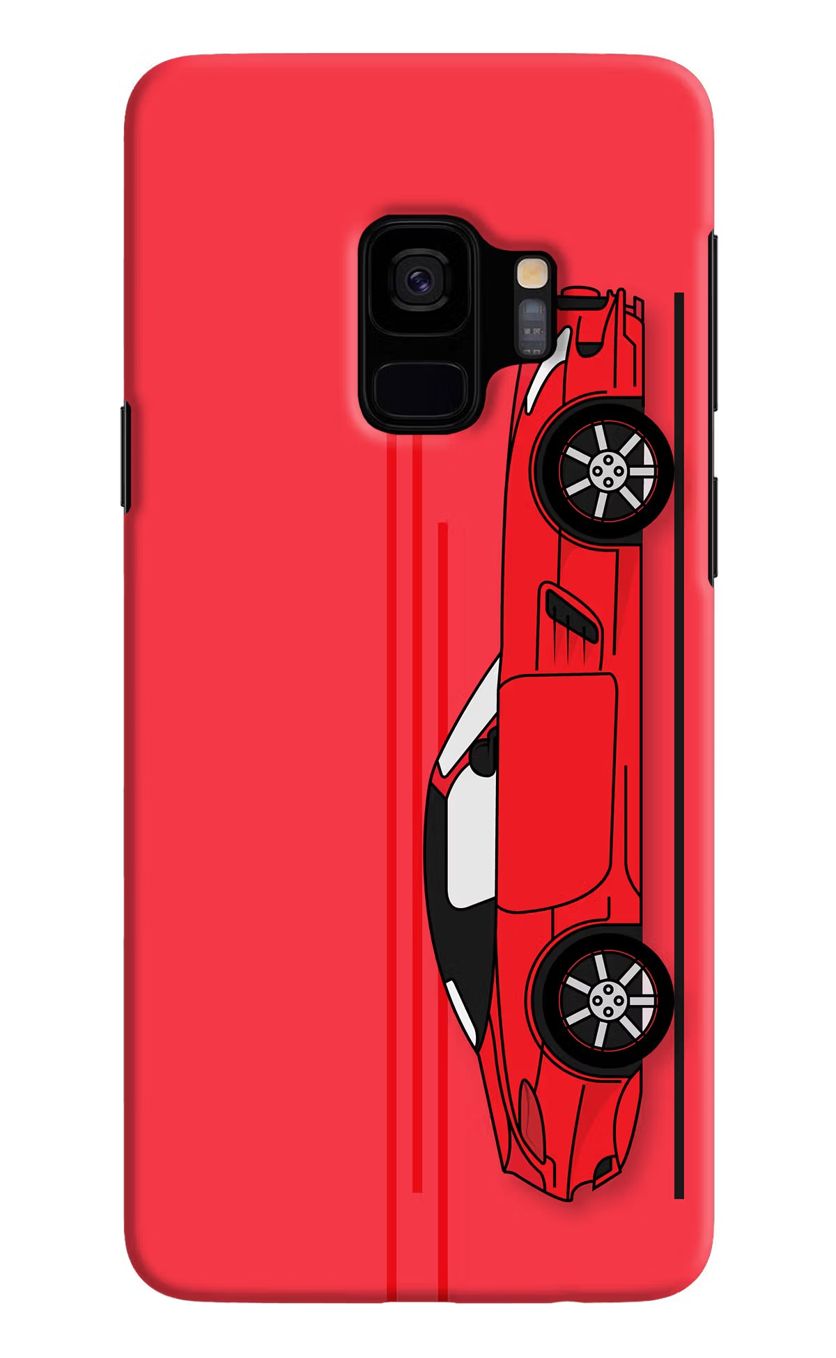 Red Velocity Samsung S9 Back Cover - Red Velocity Samsung S9 Hard Case Back Cover by Casekaro Red Velocity Samsung S9 Hard Case Back Cover by Casekaro
