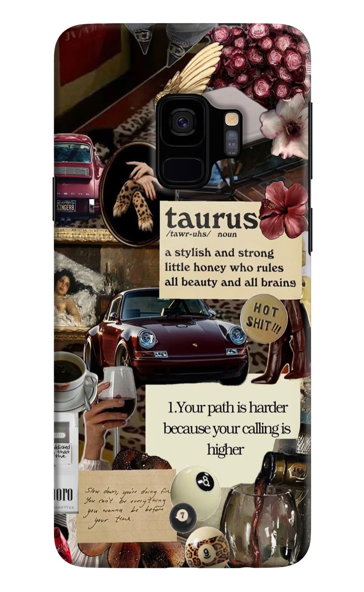 Taurus Zodiac Samsung S9 Back Cover - Taurus Zodiac Samsung S9 Hard Case Back Cover by Casekaro Taurus Zodiac Samsung S9 Hard Case Back Cover by Casekaro