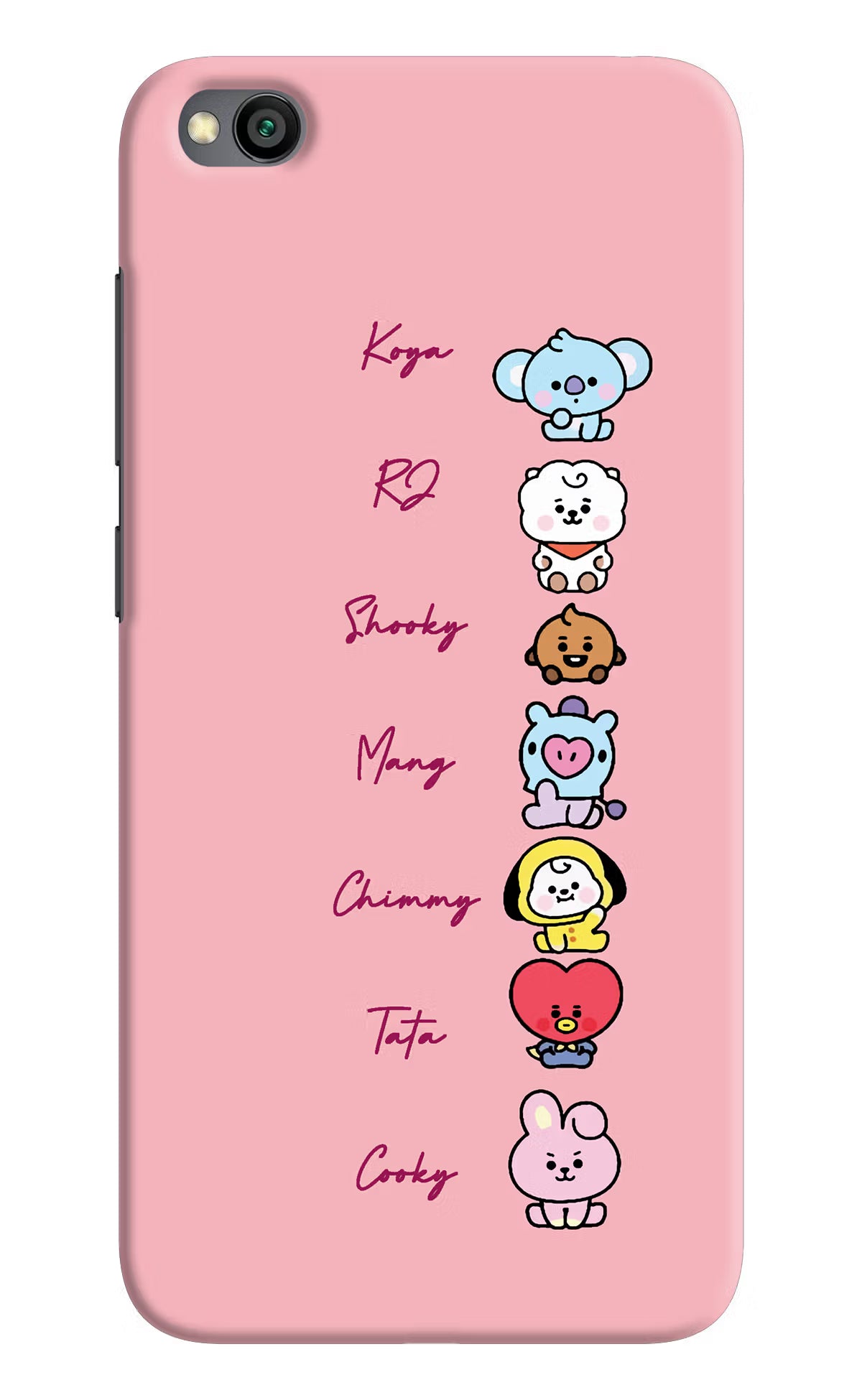 BTS names Redmi Go Back Cover - BTS names Redmi Go Hard Case Back Cover by Casekaro BTS names Redmi Go Hard Case Back Cover by Casekaro