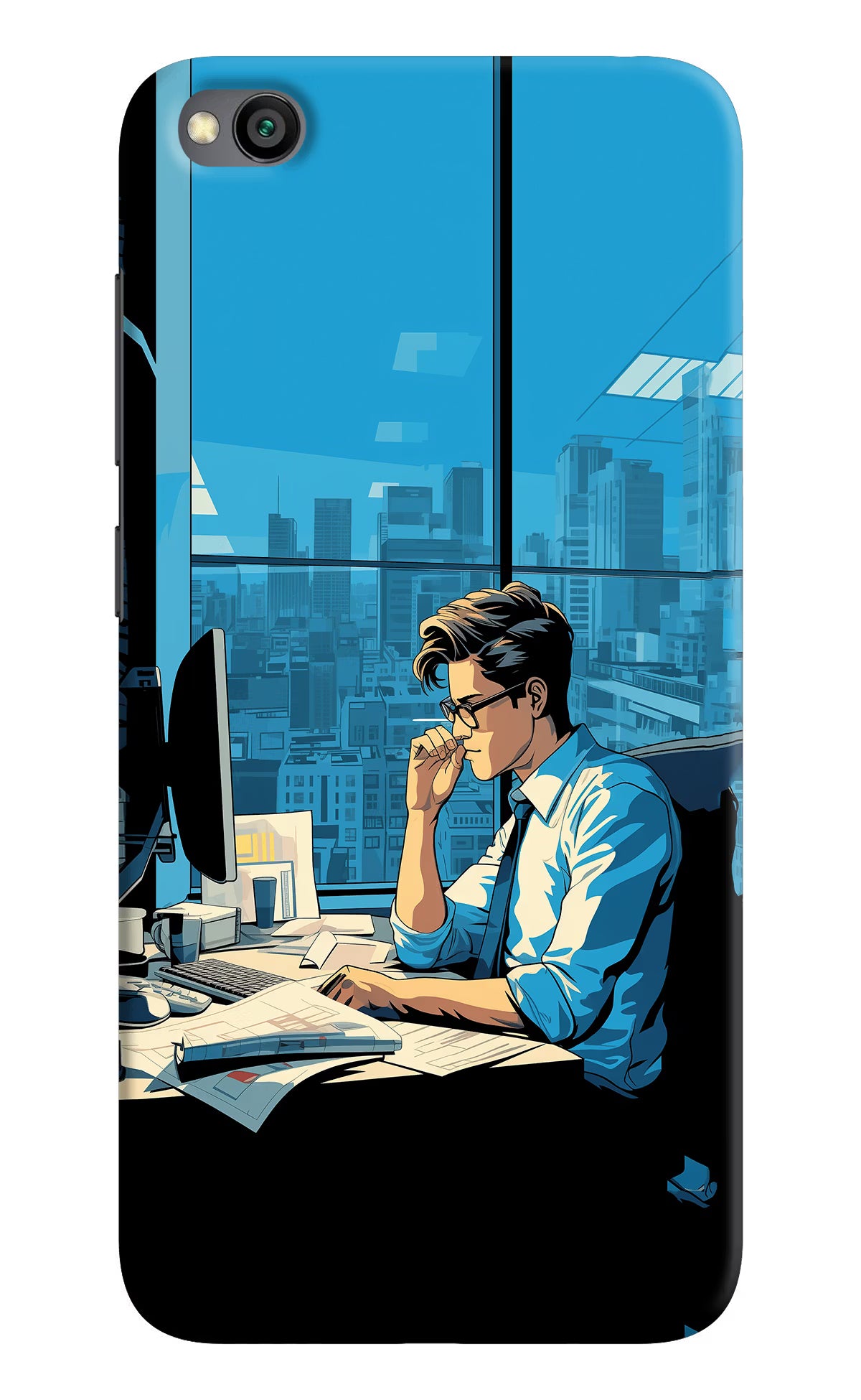 Focused Hustler (AI Generated) Redmi Go Back Cover - Focused Hustler (AI Generated) Redmi Go Hard Case Back Cover by Casekaro Focused Hustler (AI Generated) Redmi Go Hard Case Back Cover by Casekaro