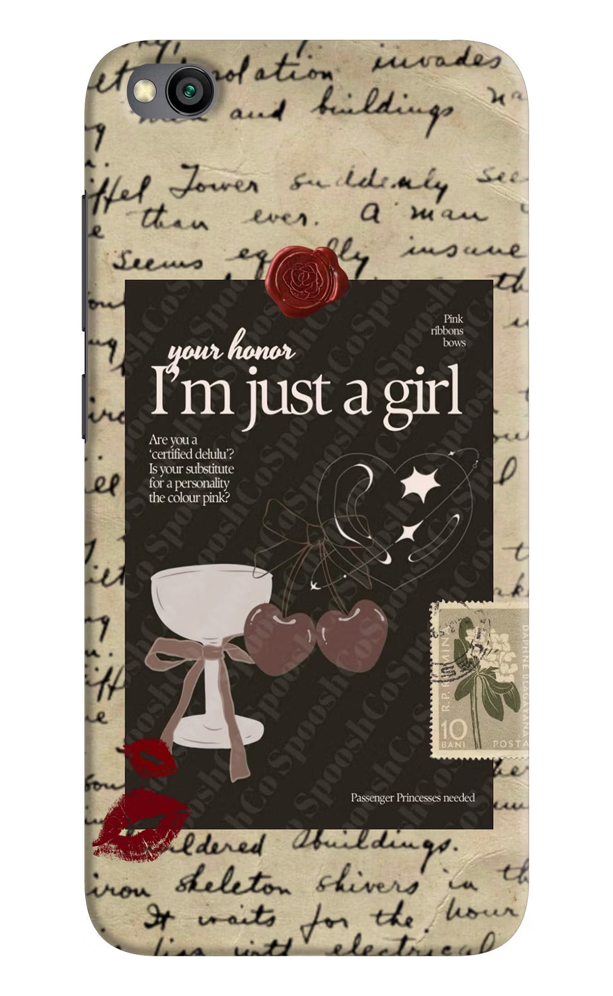 I am just a girl Redmi Go Back Cover - I am just a girl Redmi Go Hard Case Back Cover by Casekaro I am just a girl Redmi Go Hard Case Back Cover by Casekaro