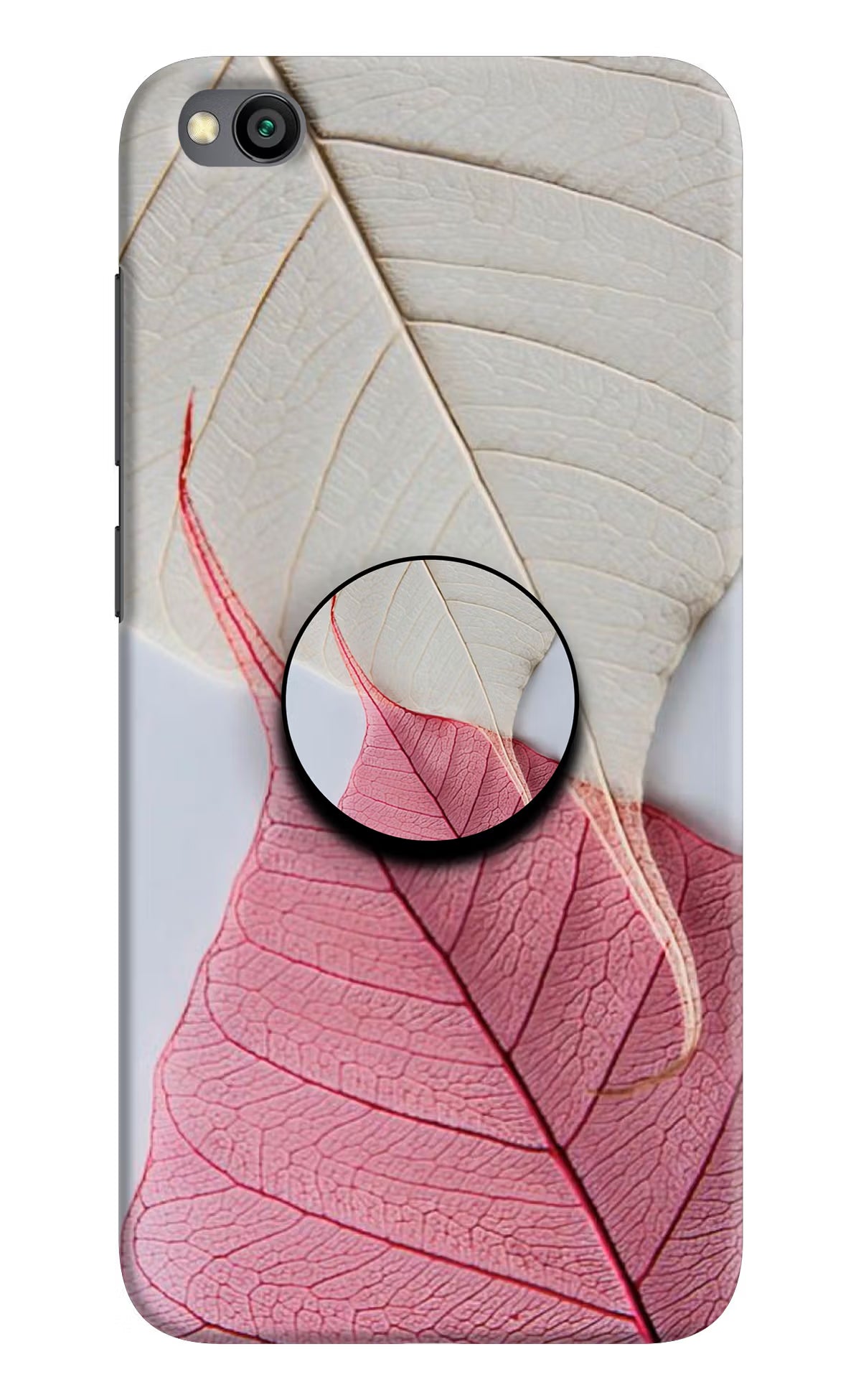 White Pink Leaf Redmi Go Pop Case - White Pink Leaf Redmi Go Pop Case by Casekaro White Pink Leaf Redmi Go Pop Case by Casekaro