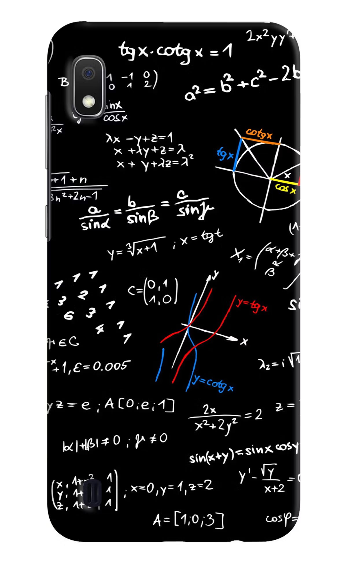 Mathematics Formula Samsung A10 Hard Case Back Cover by Casekaro