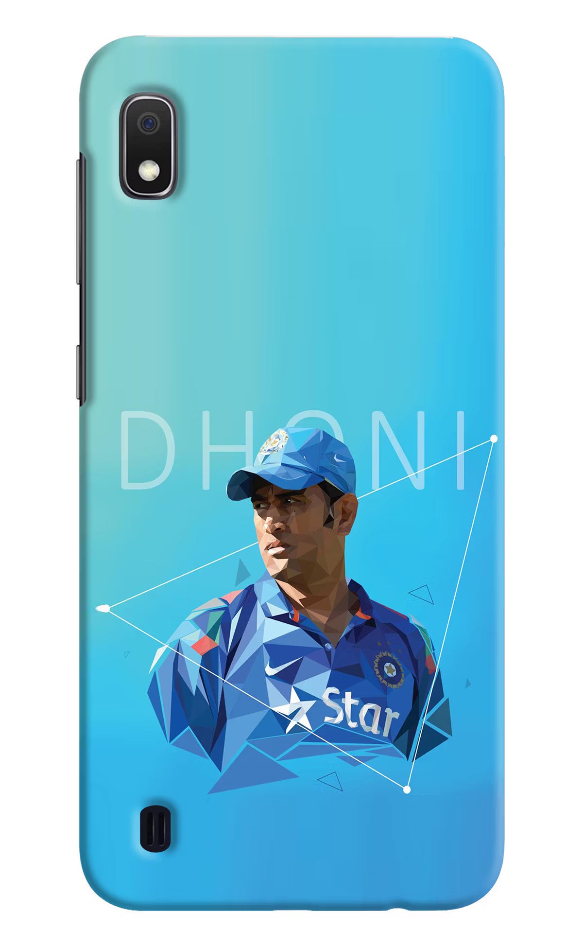 Dhoni Artwork Samsung A10 Hard Case Back Cover by Casekaro