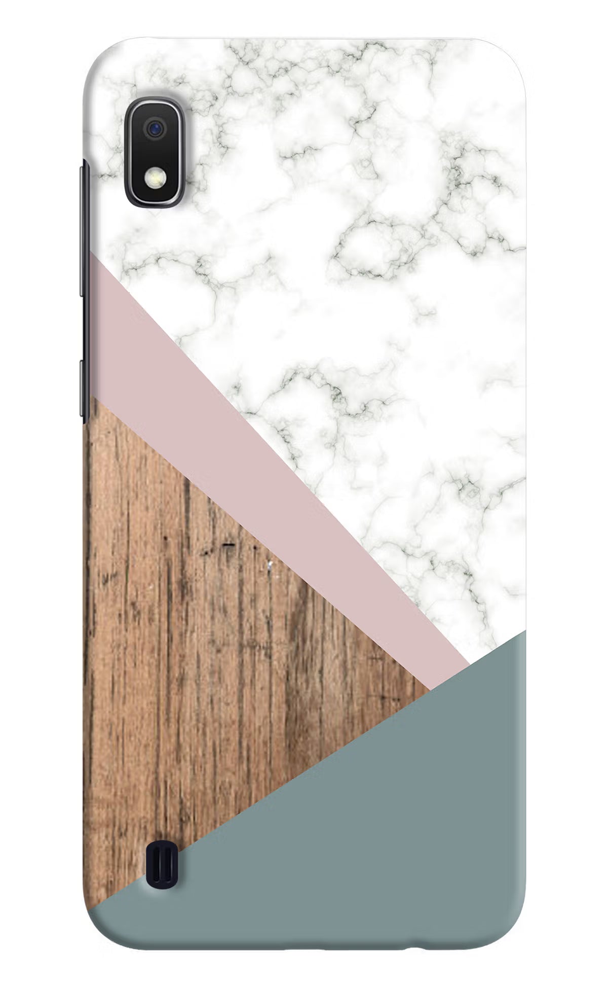 Marble wood Abstract Samsung A10 Hard Case Back Cover by Casekaro