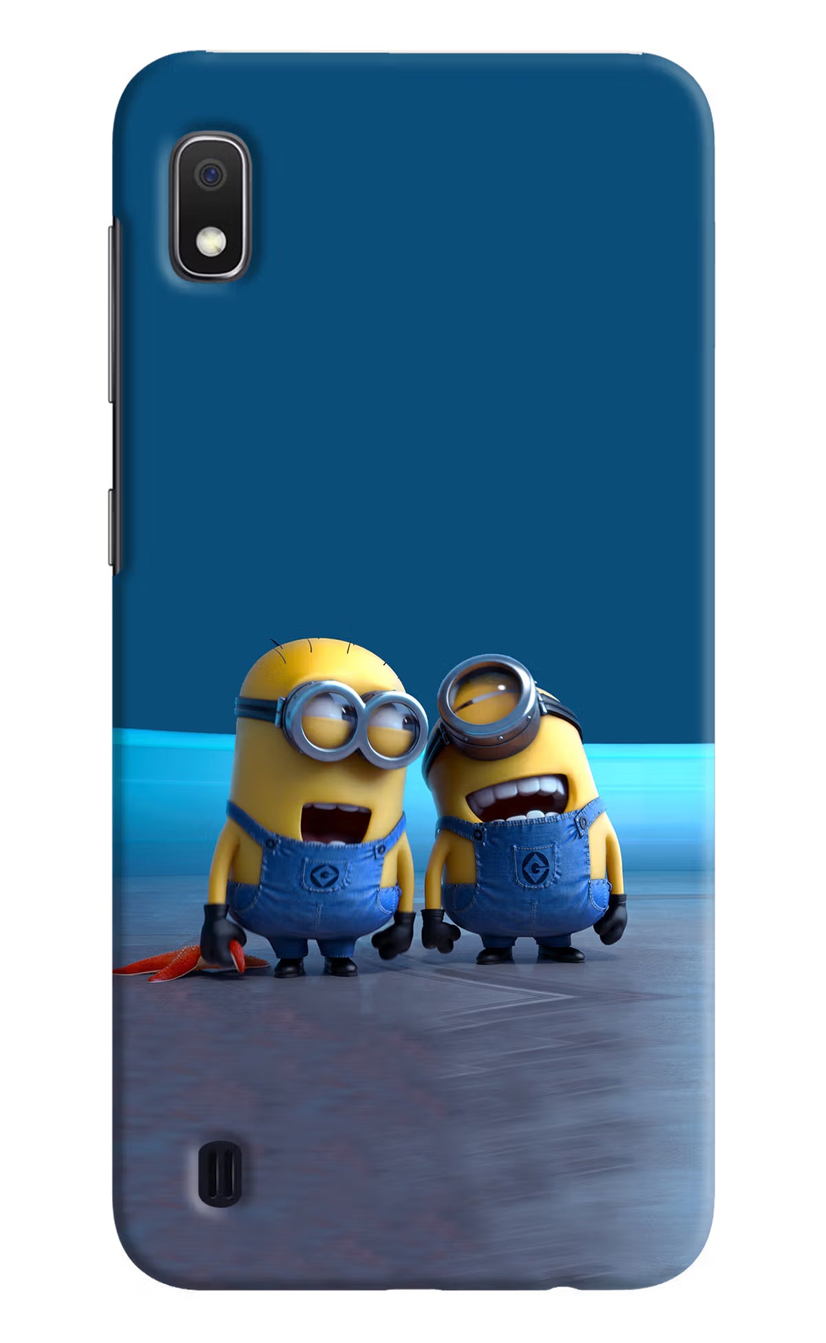 Minion Laughing Samsung A10 Back Cover - Minion Laughing Samsung A10 Hard Case Back Cover by Casekaro Minion Laughing Samsung A10 Hard Case Back Cover by Casekaro