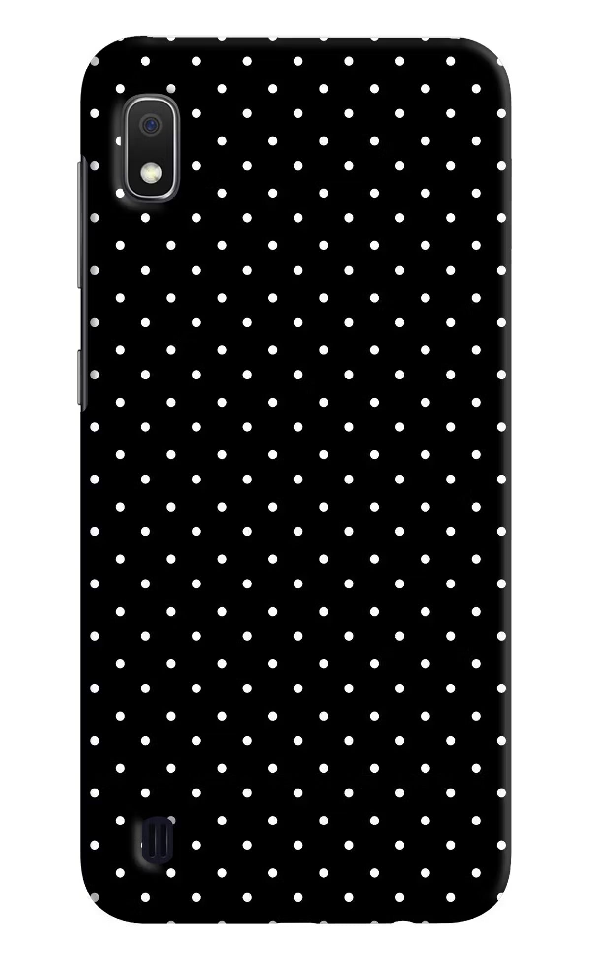 White Dots Samsung A10 Hard Case Back Cover by Casekaro