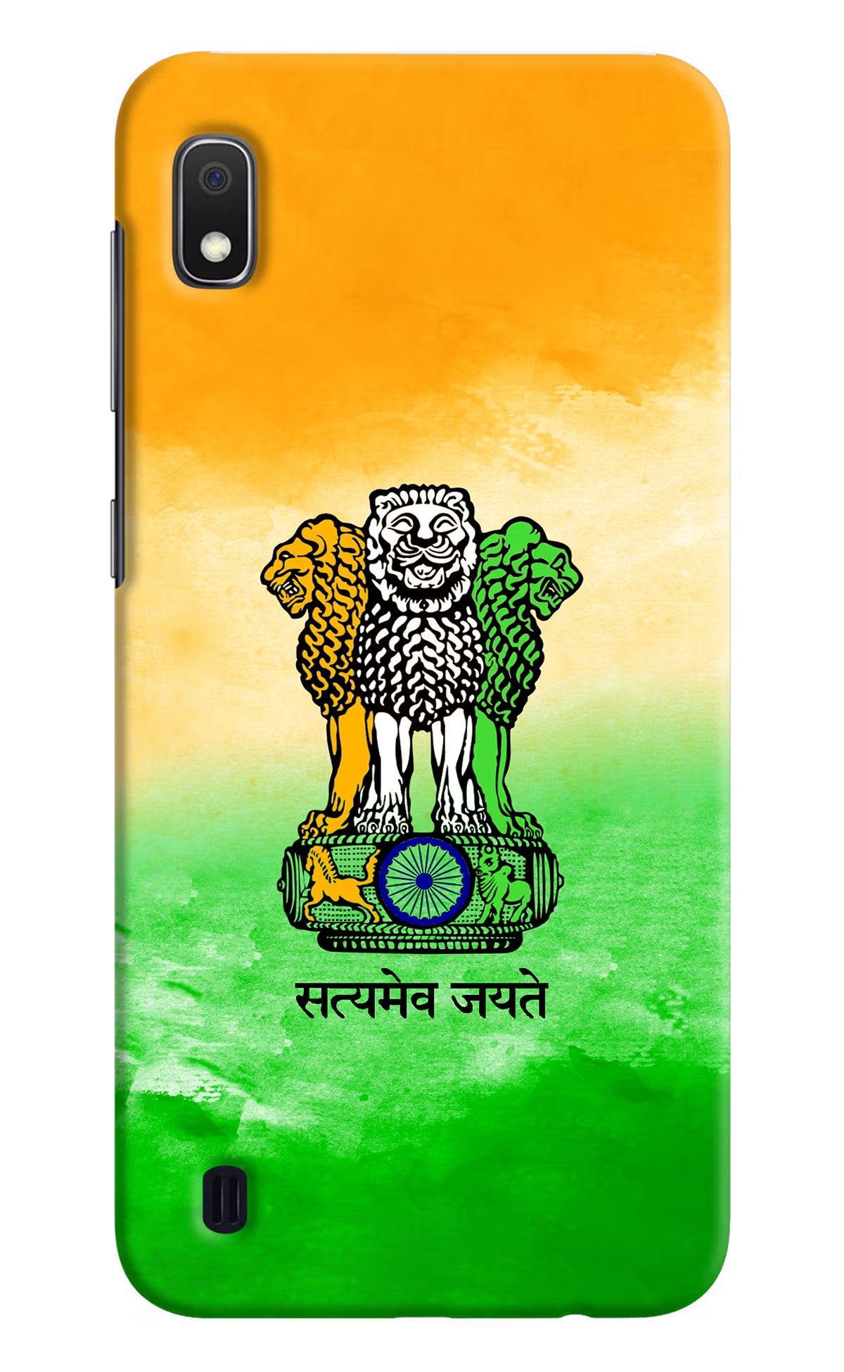 Satyamev Jayate Flag Samsung A10 Hard Case Back Cover by Casekaro