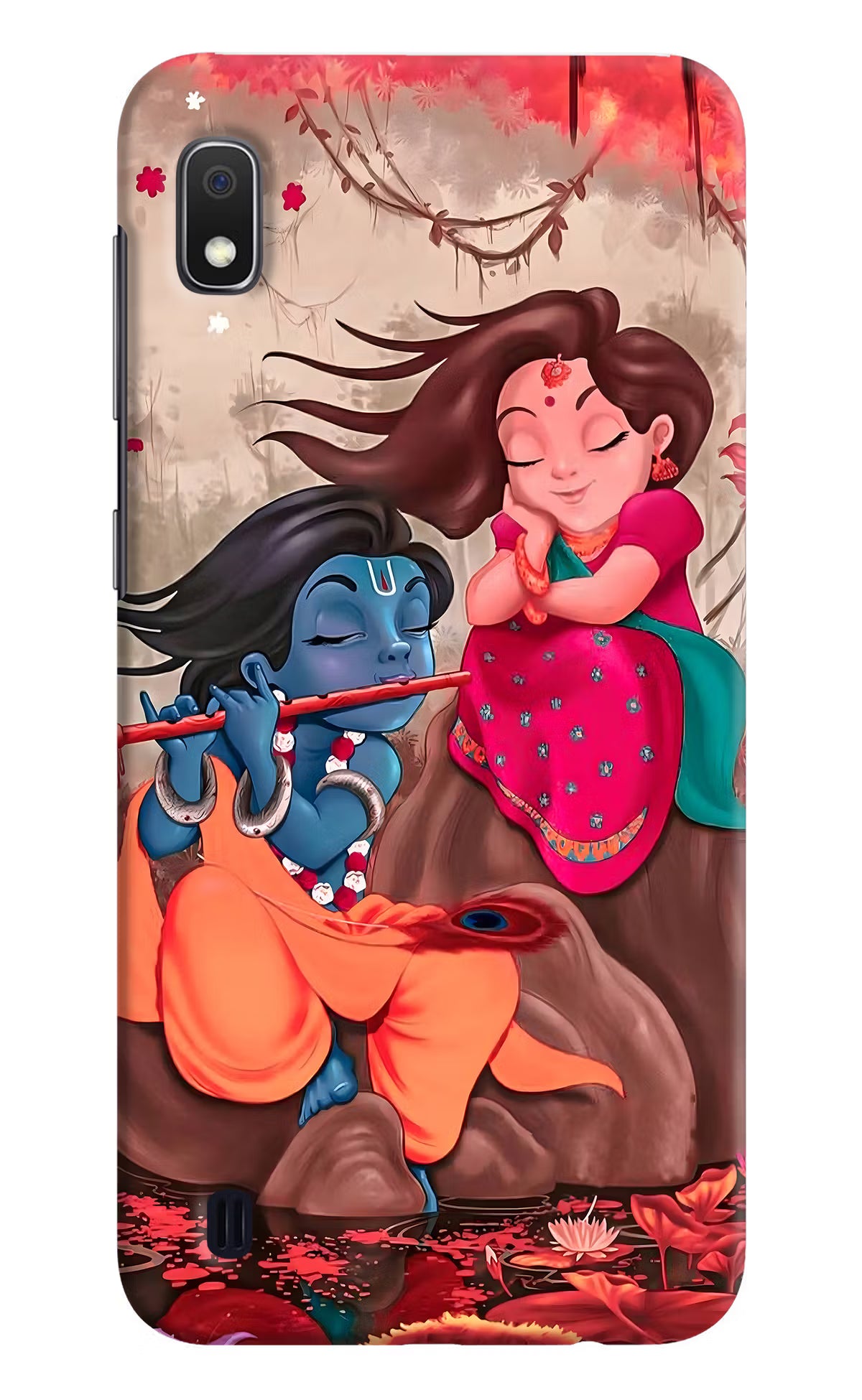 Radhe Krishna Samsung A10 Hard Case Back Cover by Casekaro