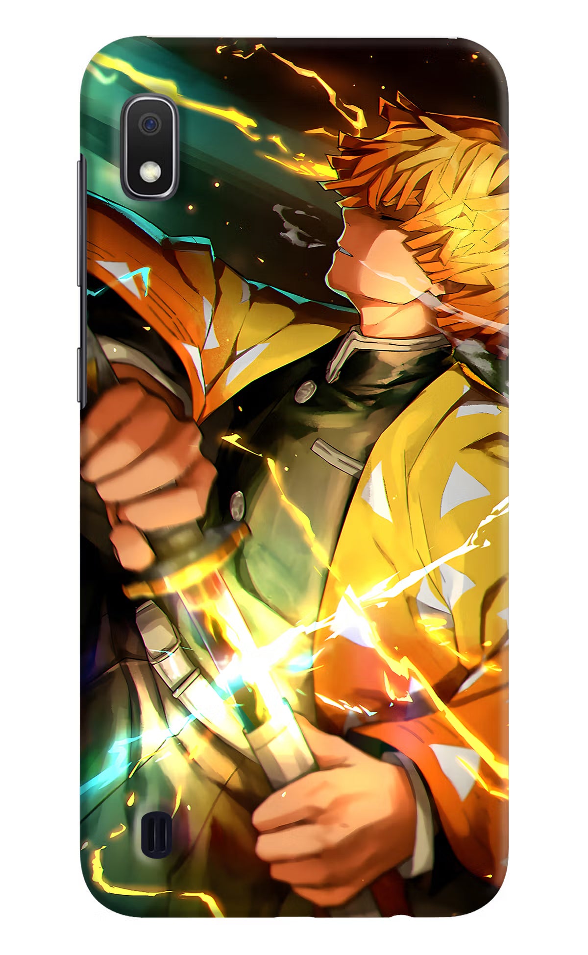Demon Slayer Samsung A10 Back Cover - Demon Slayer Samsung A10 Hard Case Back Cover by Casekaro Demon Slayer Samsung A10 Hard Case Back Cover by Casekaro
