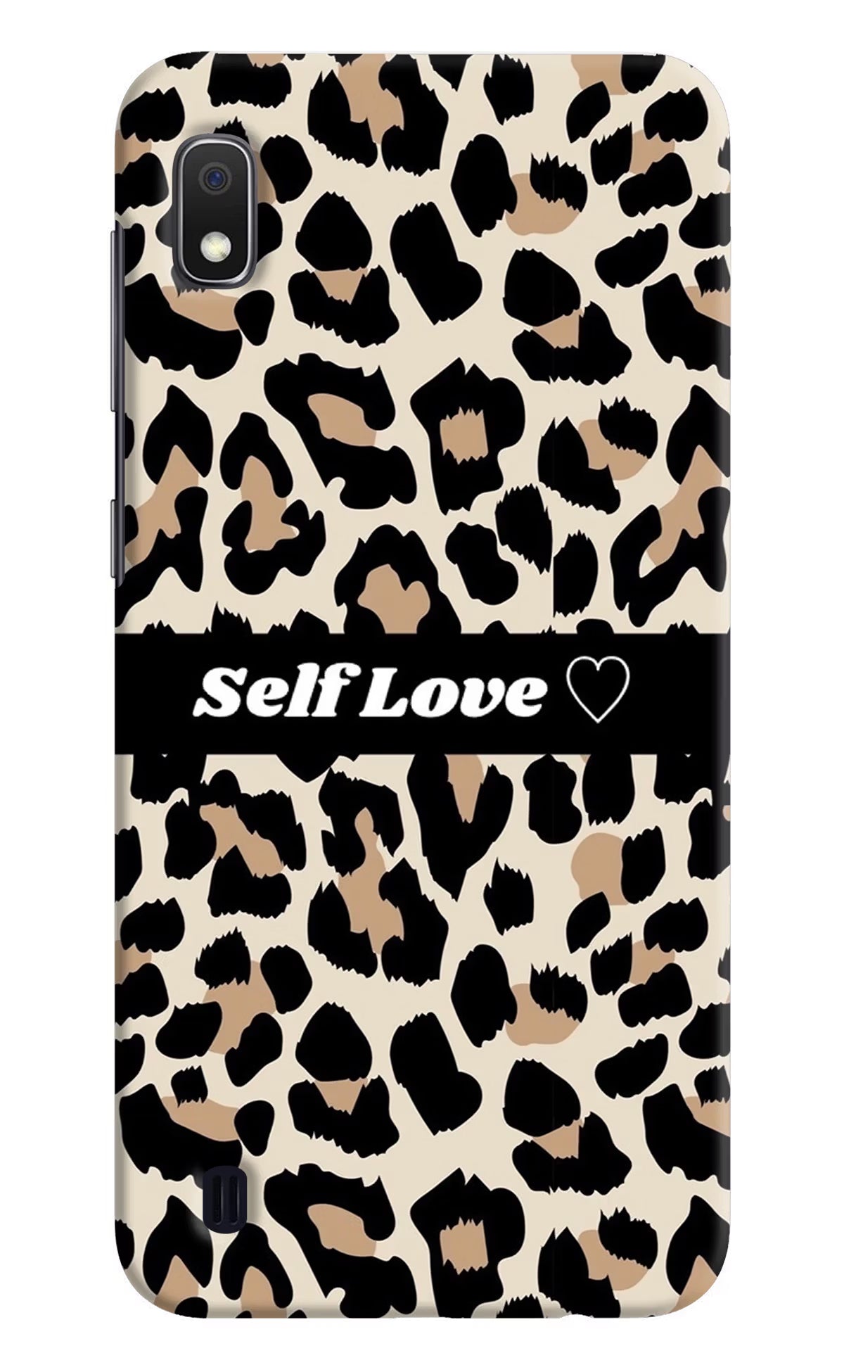 Leopard Print Self Love Samsung A10 Hard Case Back Cover by Casekaro