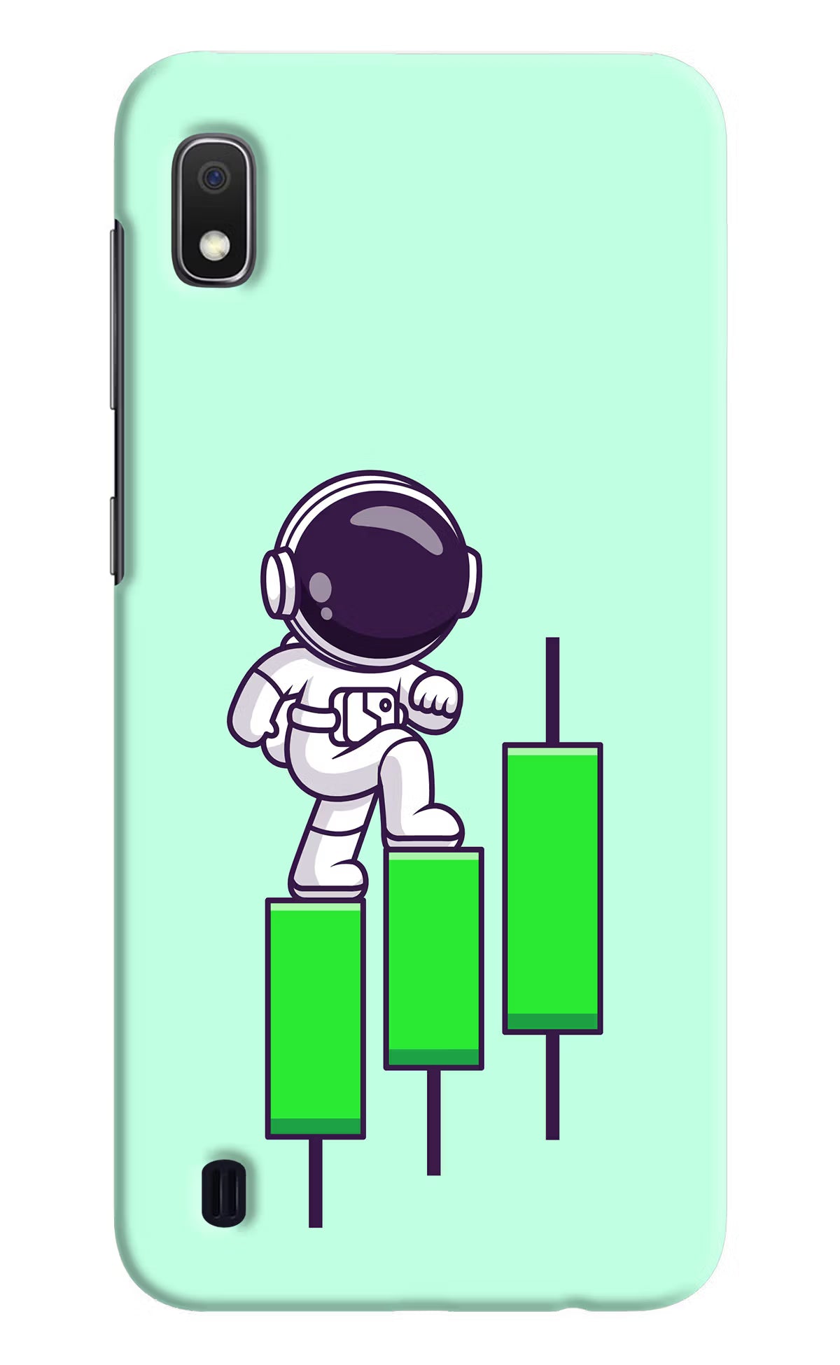 Astronaut Trader Samsung A10 Hard Case Back Cover by Casekaro