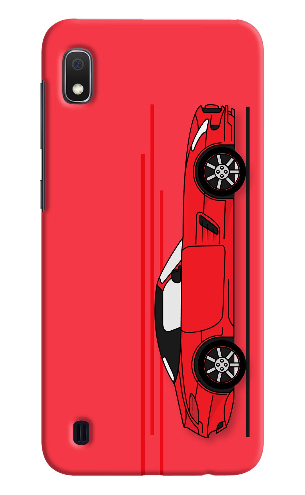 Red Velocity Samsung A10 Hard Case Back Cover by Casekaro