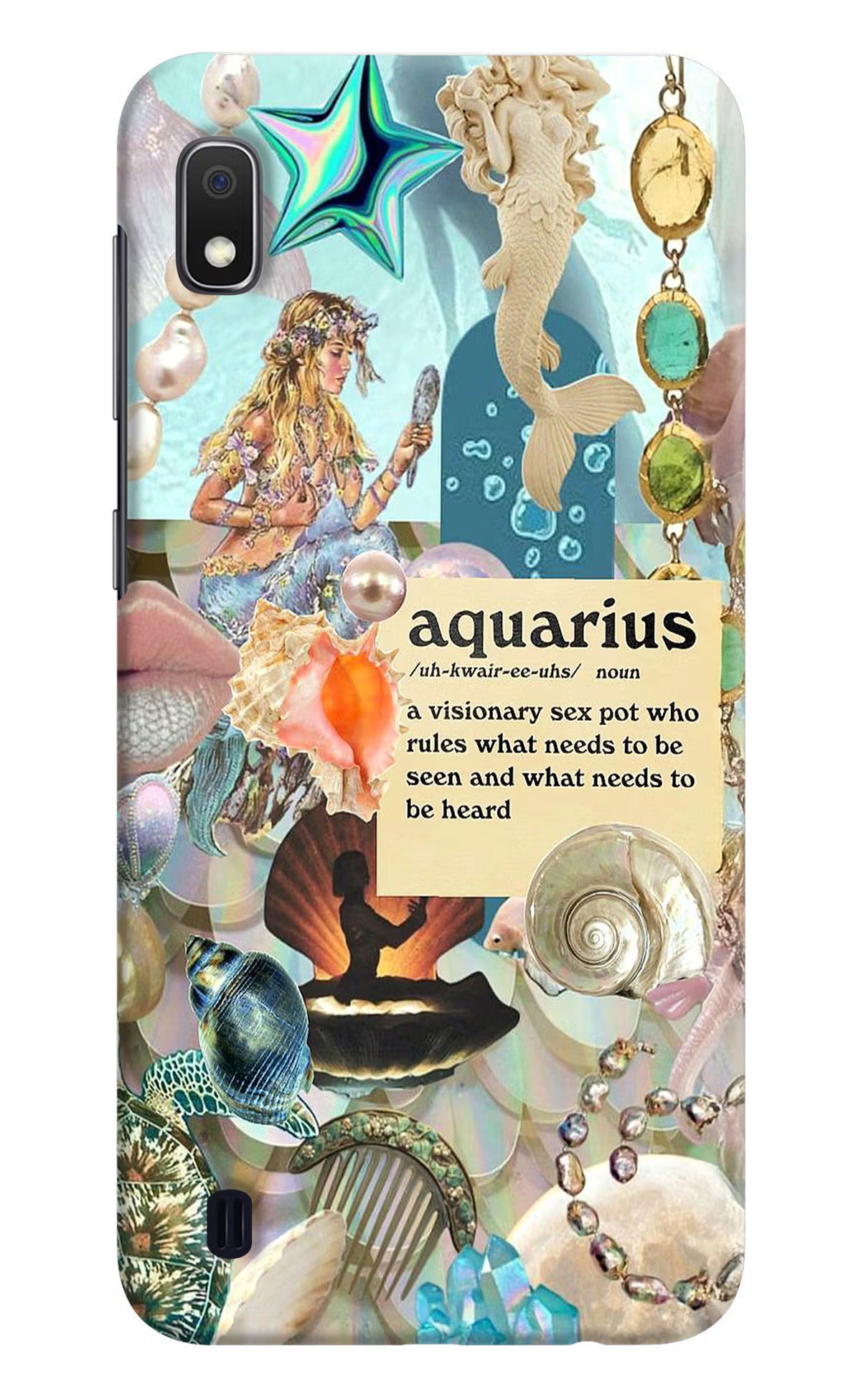 Aquarius Zodiac Samsung A10 Back Cover - Aquarius Zodiac Samsung A10 Hard Case Back Cover by Casekaro Aquarius Zodiac Samsung A10 Hard Case Back Cover by Casekaro