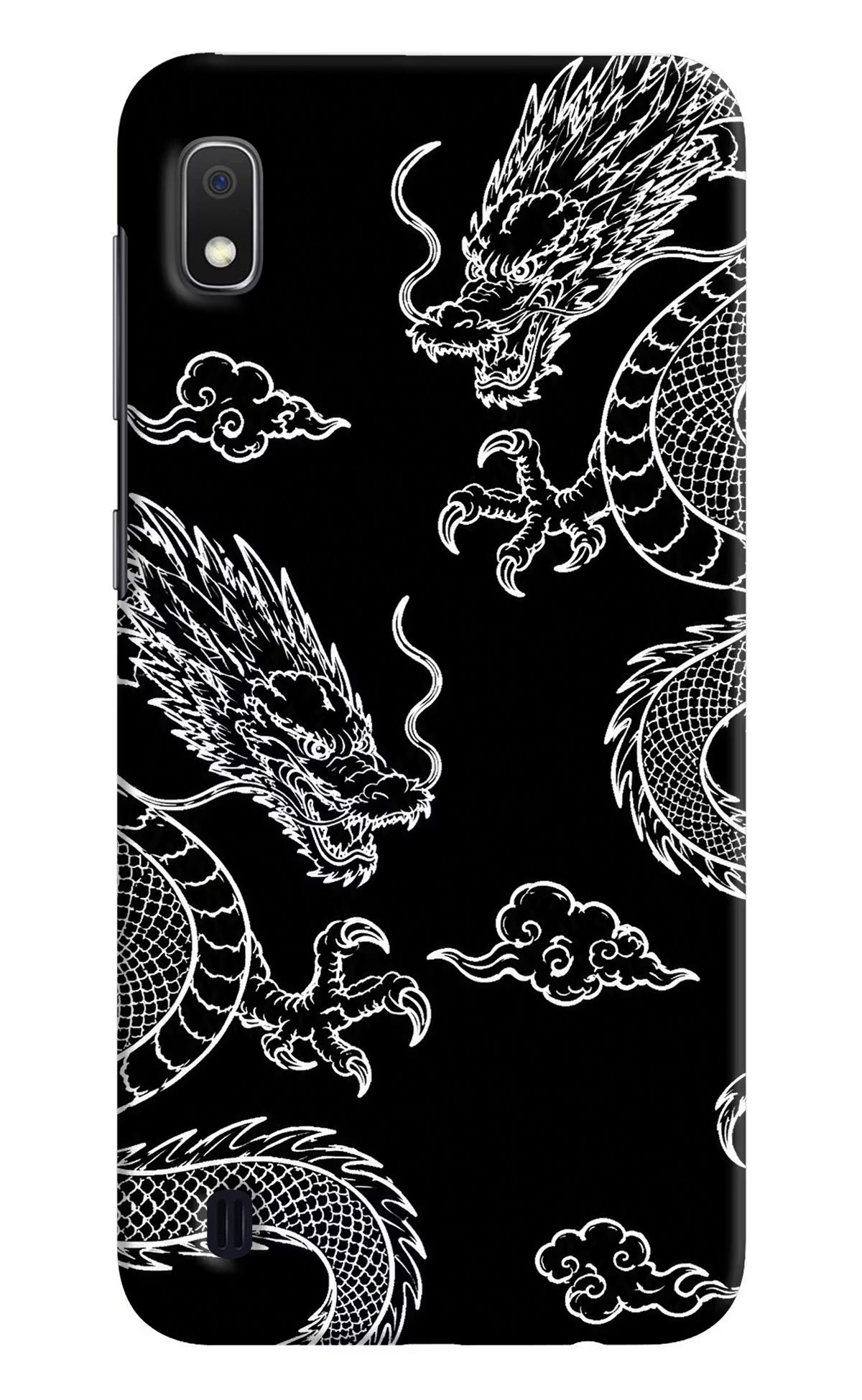 Twin Dragons Samsung A10 Back Cover - Twin Dragons Samsung A10 Hard Case Back Cover by Casekaro Twin Dragons Samsung A10 Hard Case Back Cover by Casekaro