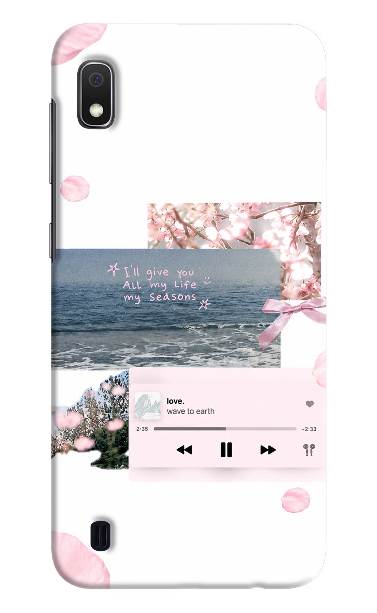 Wave to earth Samsung A10 Back Cover - Wave to earth Samsung A10 Hard Case Back Cover by Casekaro Wave to earth Samsung A10 Hard Case Back Cover by Casekaro