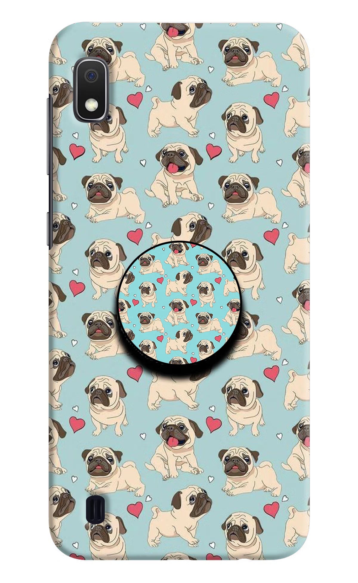 Pug Dog Samsung A10 Pop Case by Casekaro